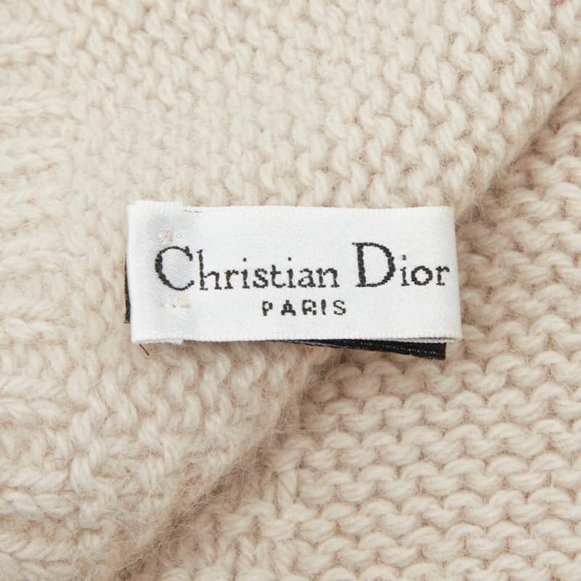 Dior Christian Dior Dior scarf in pink beige with angora and nylon for women. Size ONE SIZE - 6 Thumbnail