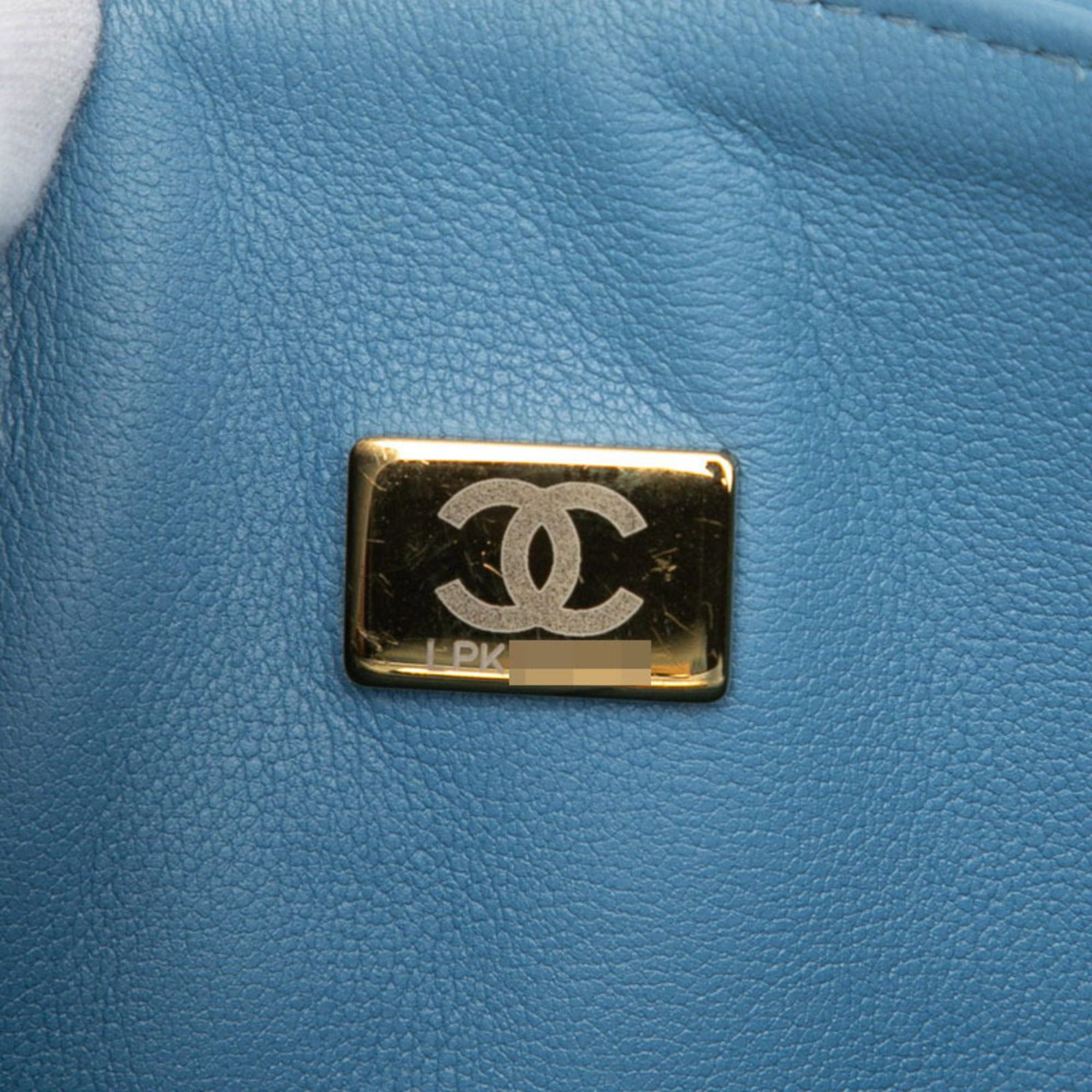 Chanel CHANEL Matelasse Coco Mark Shoulder Bag in Blue and Gold Denim with Sequins for Women Size ONE SIZE - 6 Thumbnail