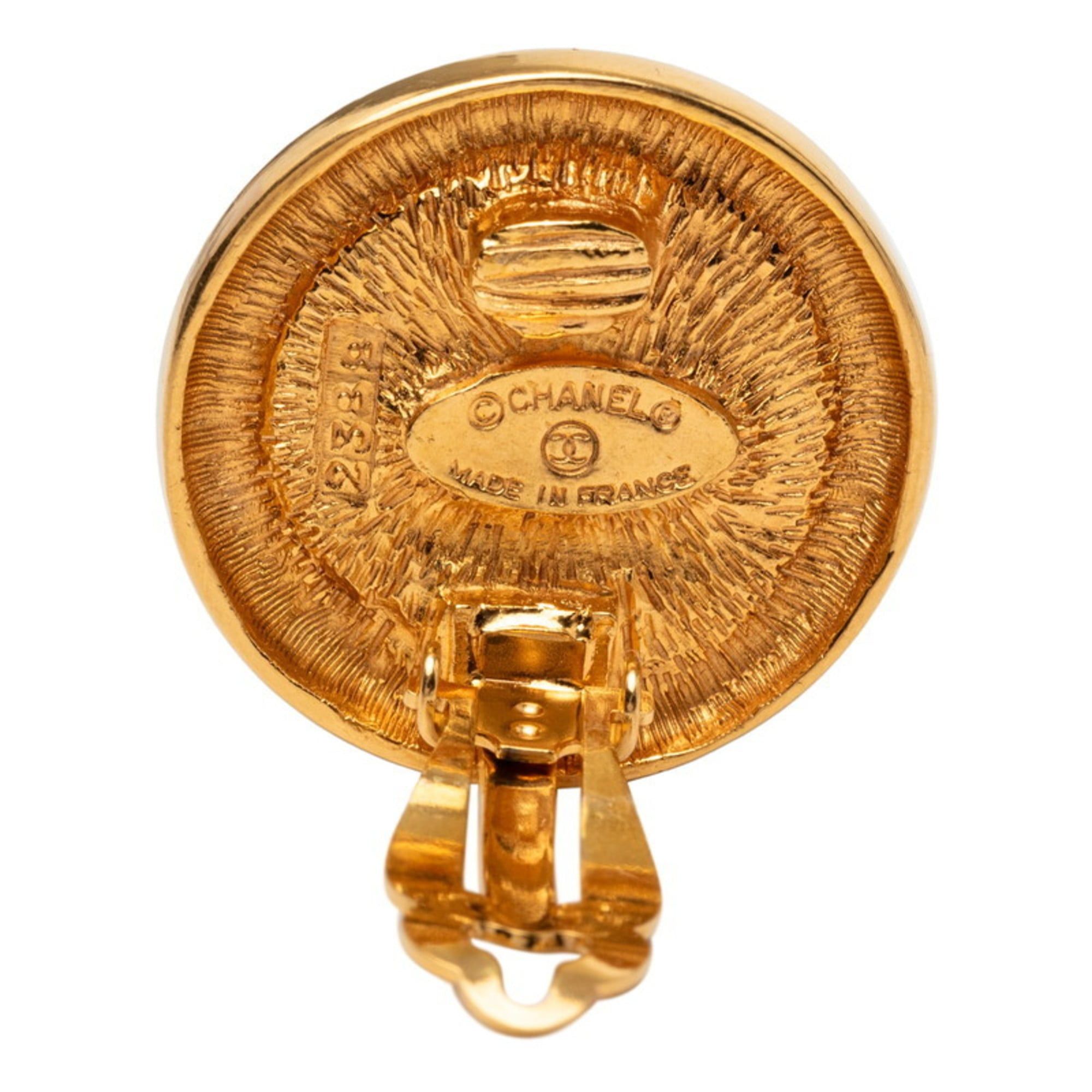 Chanel CHANEL Coco Mark Earrings, Gold Plated, Women's Size ONE SIZE - 3 Thumbnail