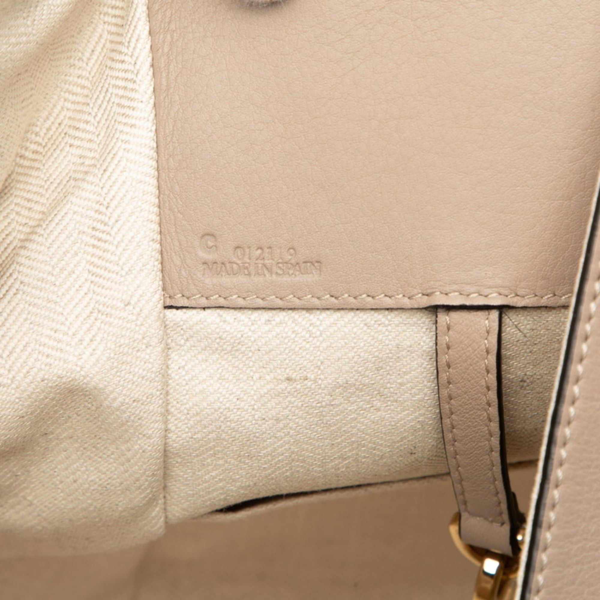 Loewe LOEWE Hammock Small Handbag/Shoulder Bag, 2-Way, Beige Leather, Women's Size ONE SIZE - 6 Thumbnail