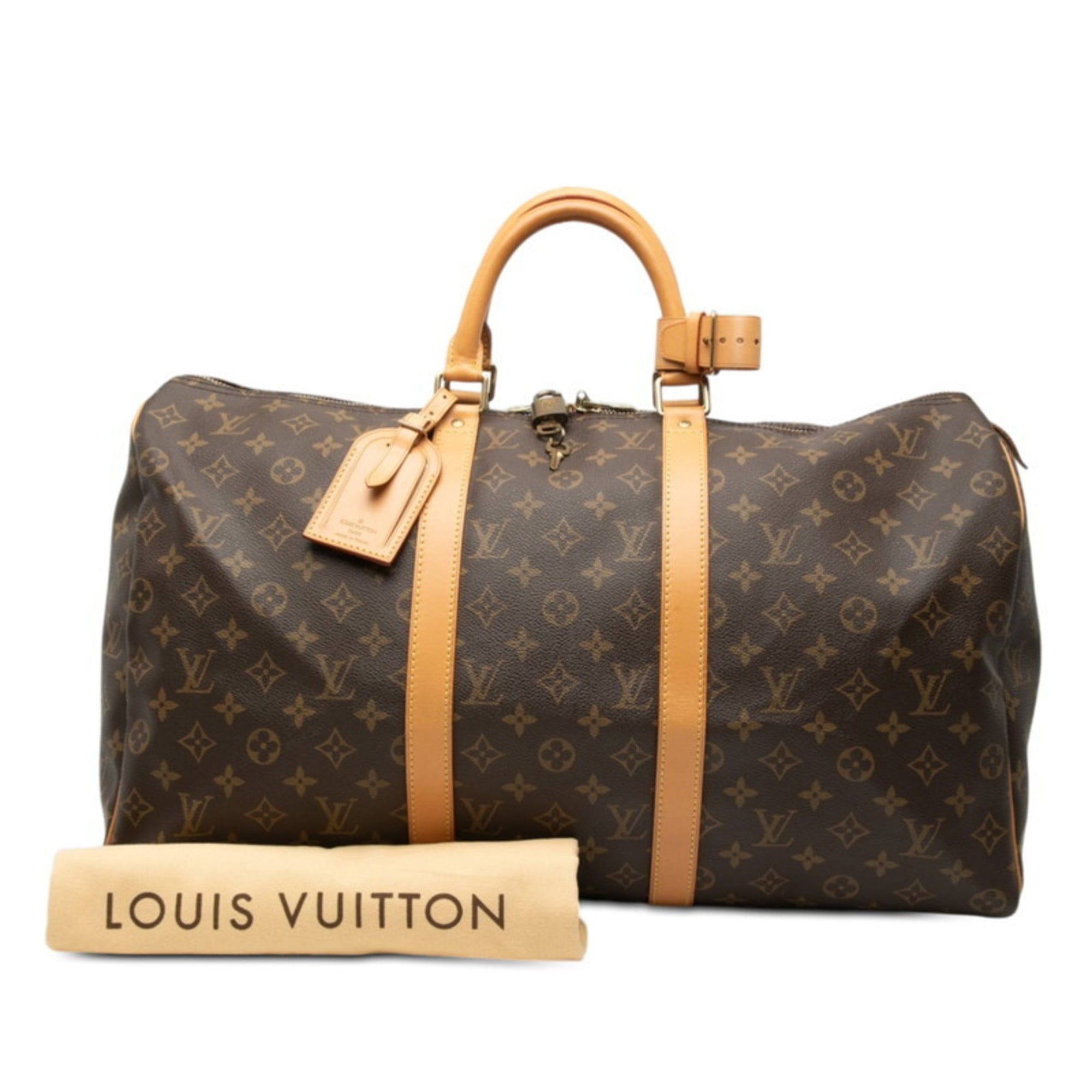 Louis Vuitton Louis Vuitton Monogram Keepall 50 Boston Bag/Handbag M41426 Brown Leather Women's LOUIS VUITTON Size ONE SIZE - 7 Thumbnail