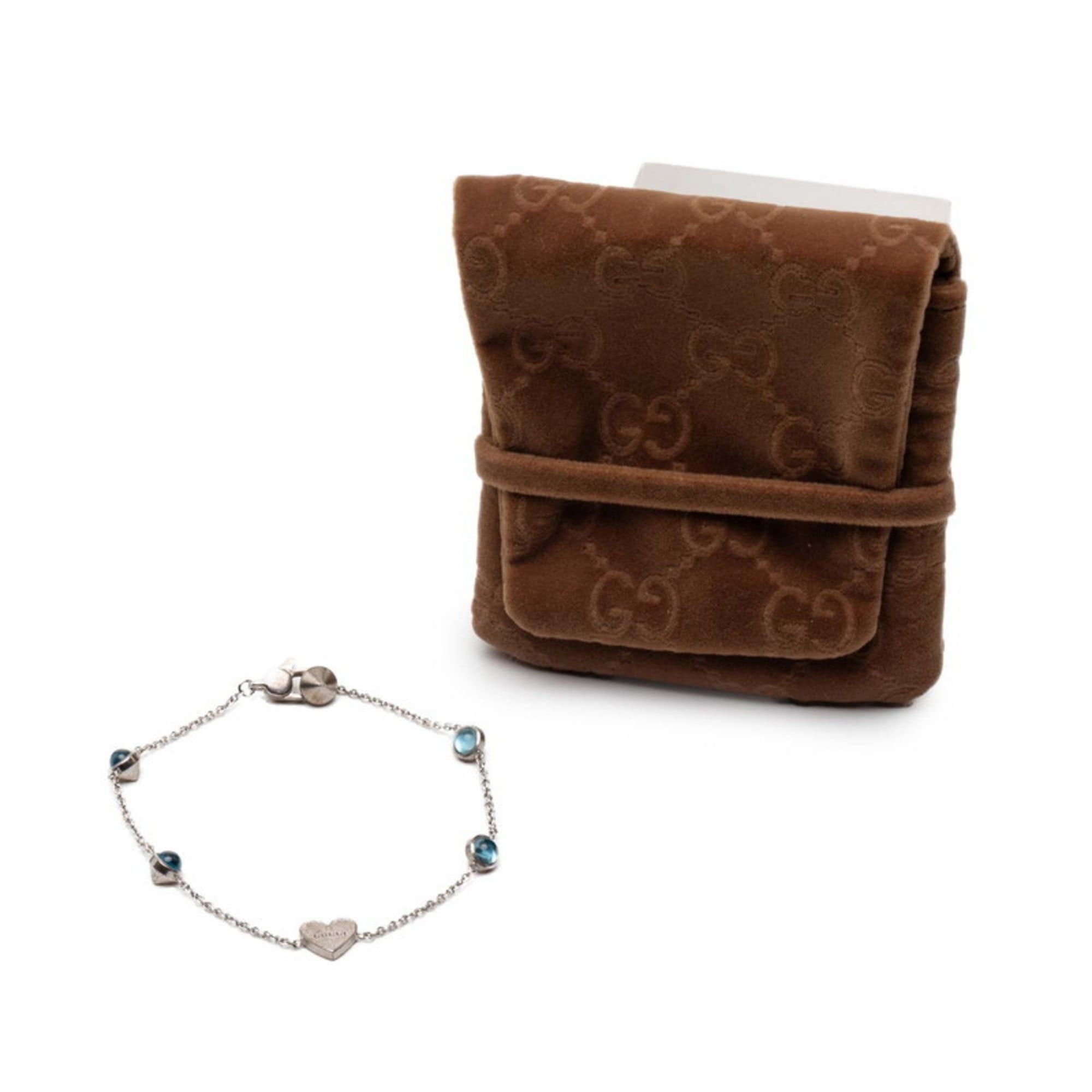 Gucci Gucci Heart Bracelet #17 SV925 Silver with Colored Stones for Women Size ONE SIZE - 7 Thumbnail