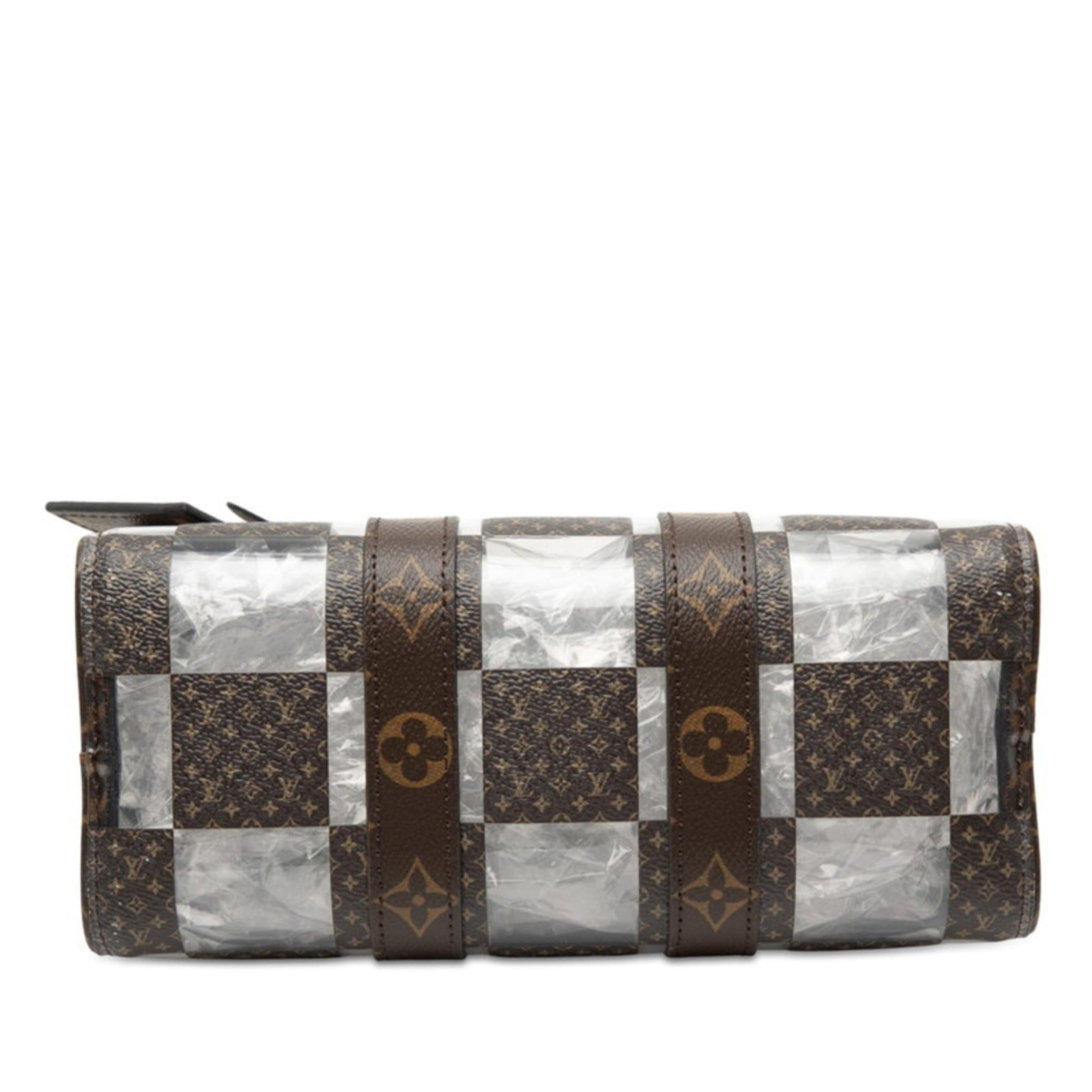 Louis Vuitton Louis Vuitton Monogram Chess Keepall Bandouliere 25 Handbag/Shoulder Bag, 2-Way, M20872, Brown, Clear Vinyl, Women's Size ONE SIZE - 3 Thumbnail