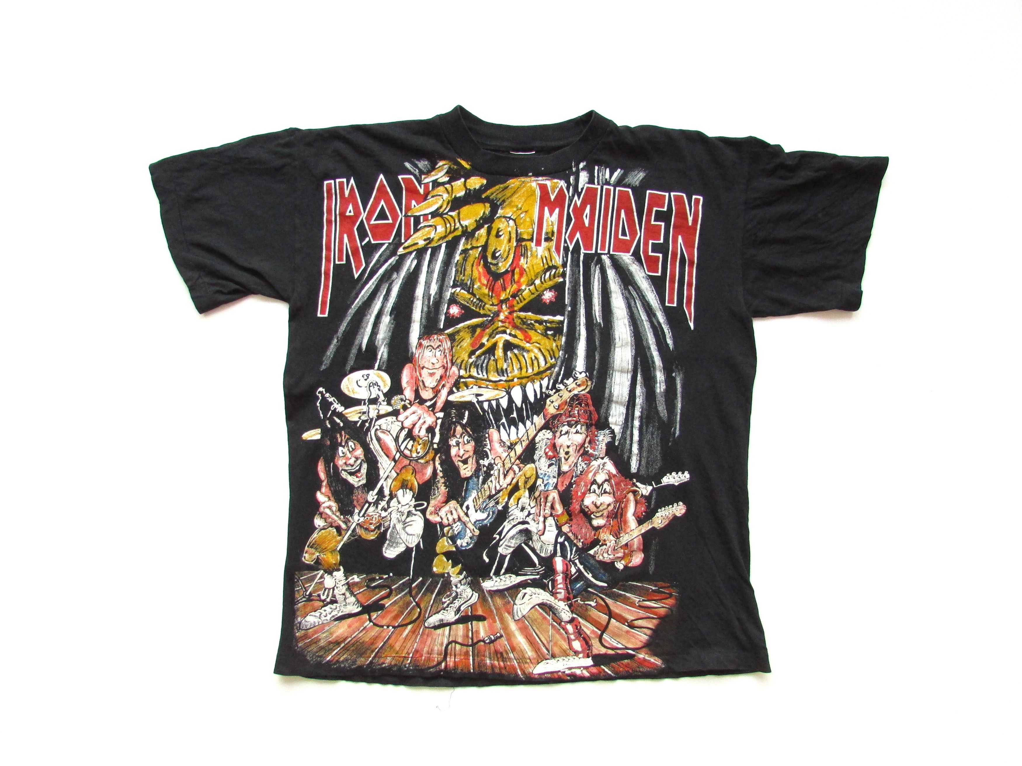 Iron Maiden × Vintage 90s Vintage All Over Print Iron Maiden