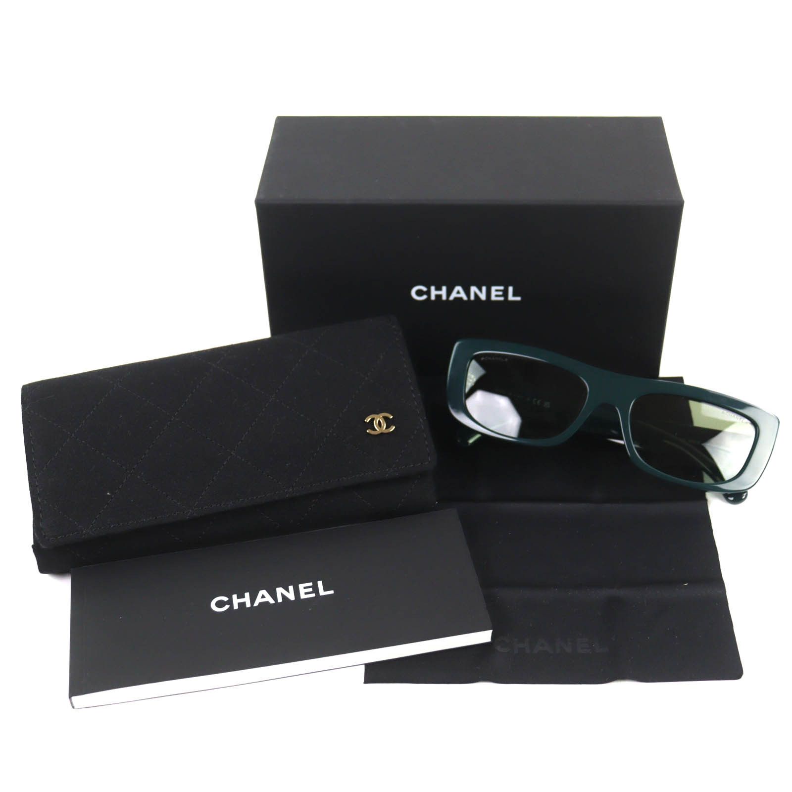 Chanel Chanel CHANEL Rectangle Shape Sunglasses Sunglasses Plastic / Synthetic Sunglasses 5559-A DUTY FREE for USA Size ONE SIZE - 2 Thumbnail