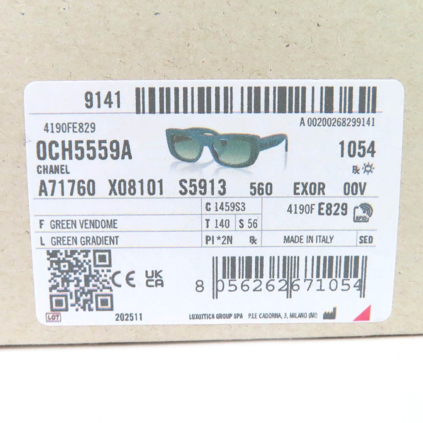 Chanel Chanel CHANEL Rectangle Shape Sunglasses Sunglasses Plastic / Synthetic Sunglasses 5559-A DUTY FREE for USA Size ONE SIZE - 13 Thumbnail