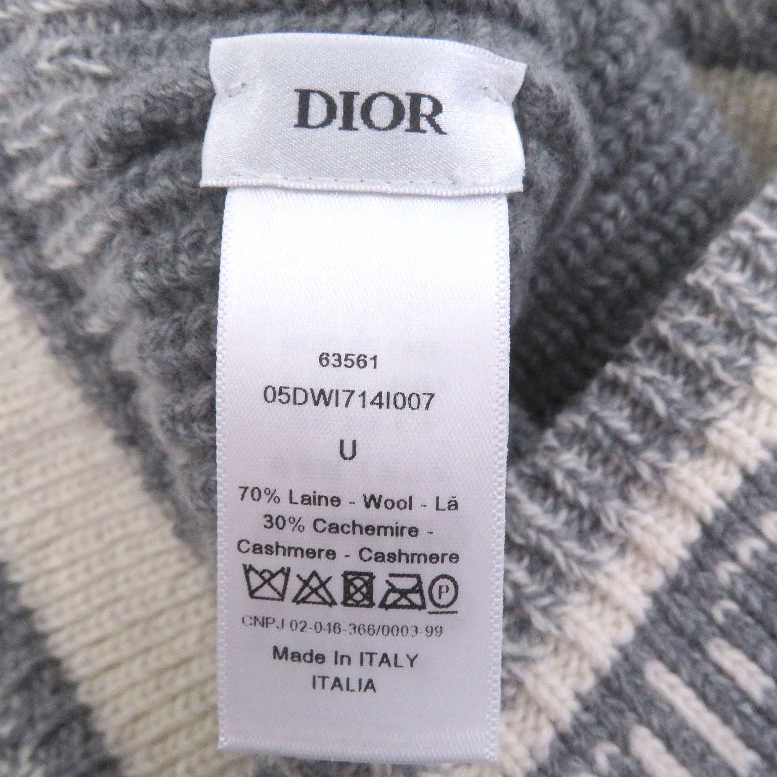 Dior Dior Dior Wool Cashmere Knit Cap Textile Hats 05DWI714I007 DUTY FREE for USA Size ONE SIZE - 6 Thumbnail