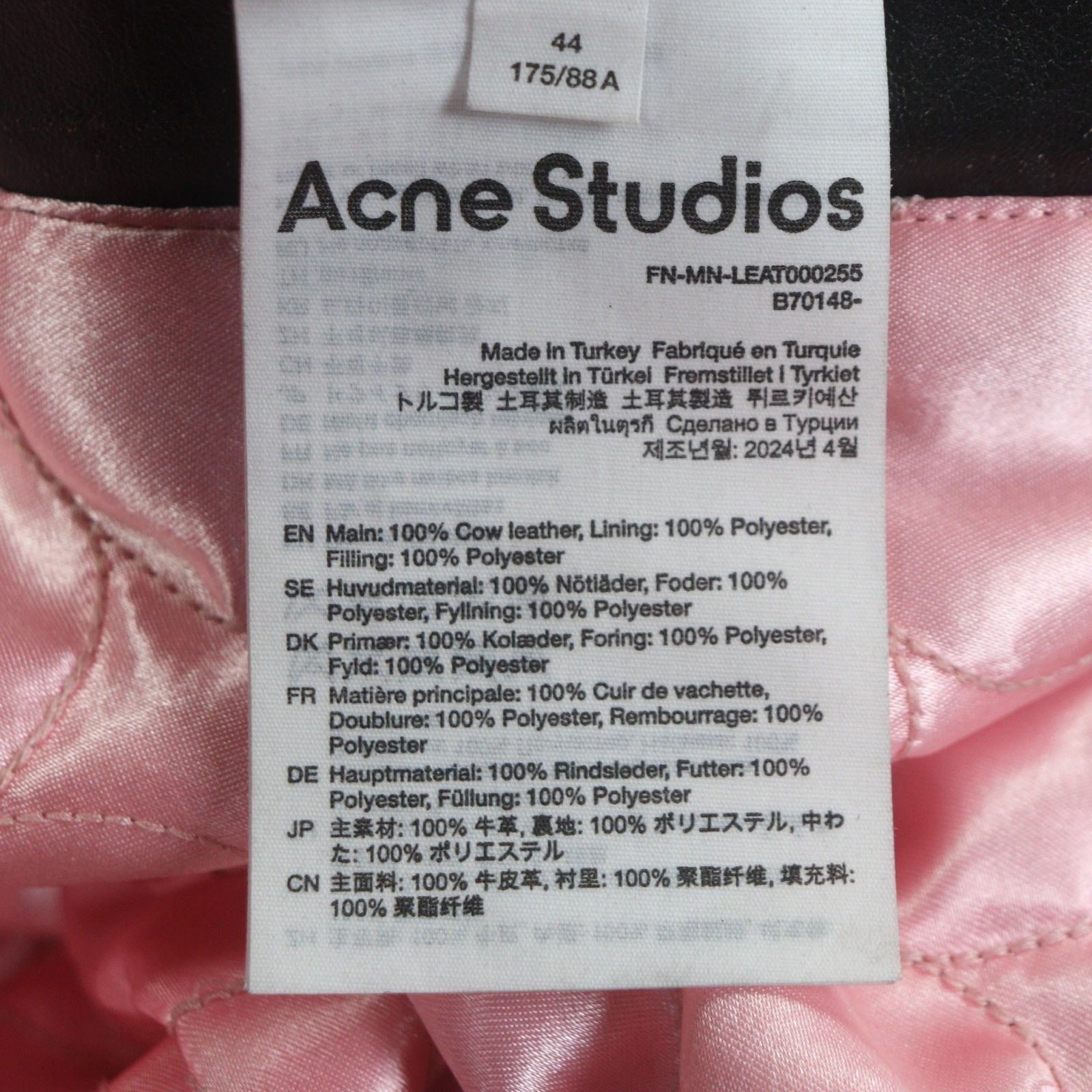 Acne Studios Acne Studios Acne Studios Distressed Leather Jacket Leather Outerwear FN-MN-LEAT000255 DUTY FREE for USA Size ONE SIZE - 9 Thumbnail