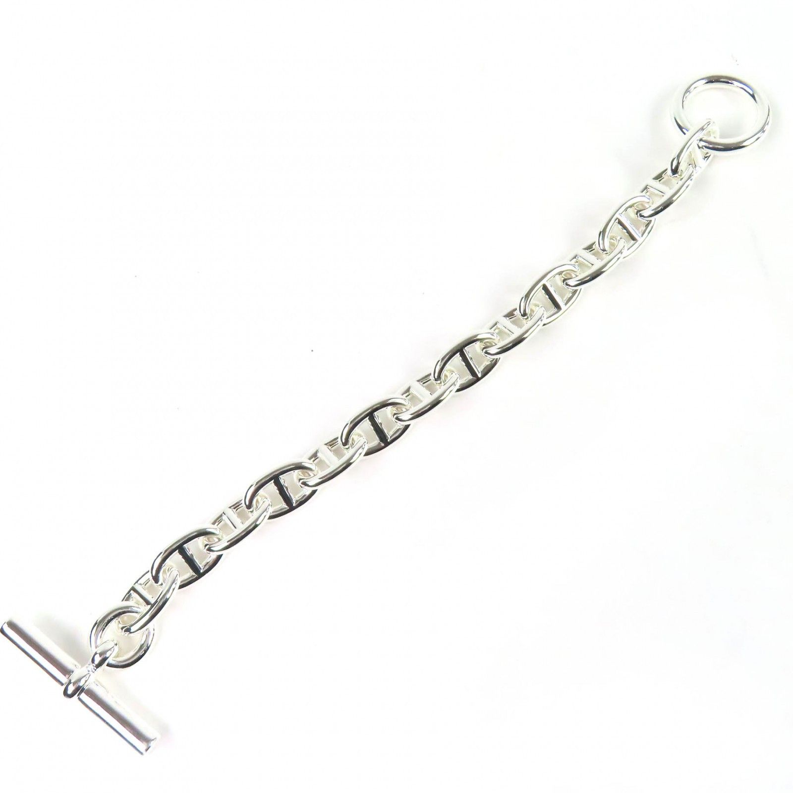 Hermes Hermes Hermès Chaine d'Ancre MM 925 Silver Bracelet Precious Metal Bracelet DUTY FREE for USA Size ONE SIZE - 3 Thumbnail