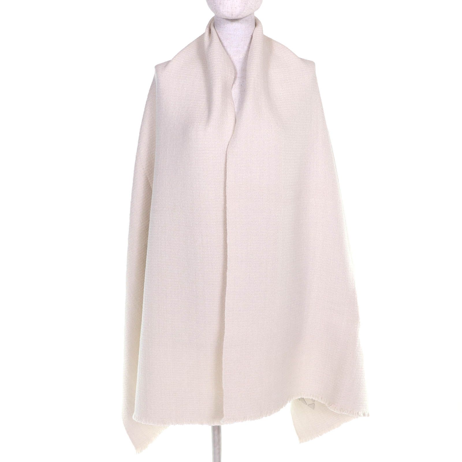 Hermes Hermes Hermès H Logo Cashmere Shawl Textile Shawl DUTY FREE for USA Size ONE SIZE - 4 Thumbnail