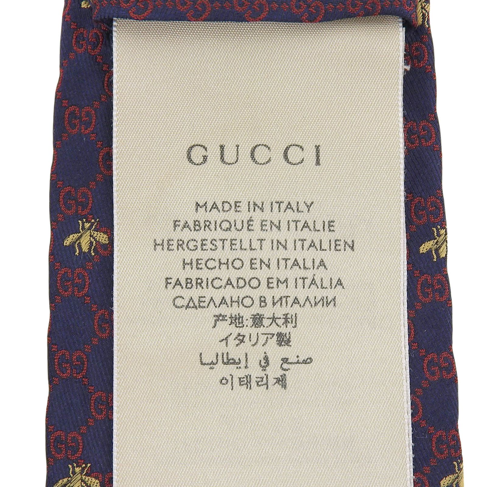 Gucci Gucci GUCCI GG logo Bee embroidery Silk Tie Textile Necktie 545078 DUTY FREE for USA Size ONE SIZE - 8 Thumbnail