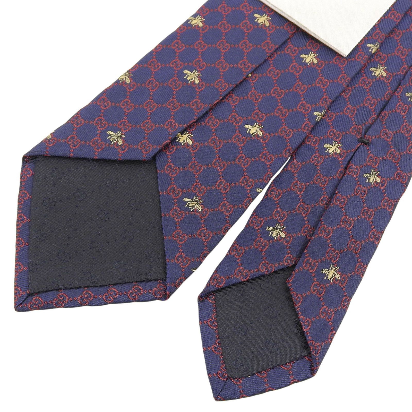 Gucci Gucci GUCCI GG logo Bee embroidery Silk Tie Textile Necktie 545078 DUTY FREE for USA Size ONE SIZE - 4 Thumbnail