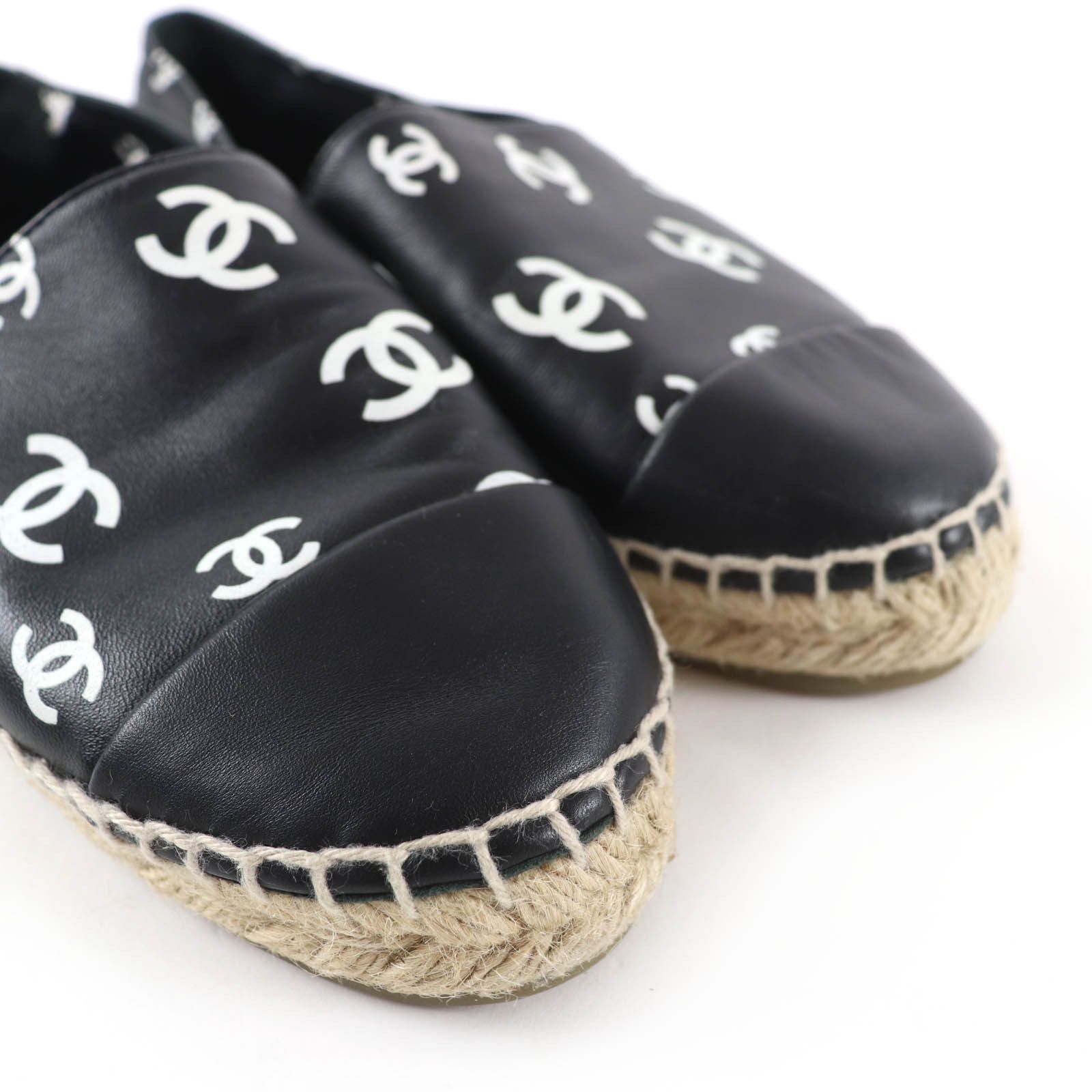 Chanel Chanel CHANEL COCO Mark Leather Espadrille Leather Shoes G38628 DUTY FREE for USA Size ONE SIZE - 7 Thumbnail