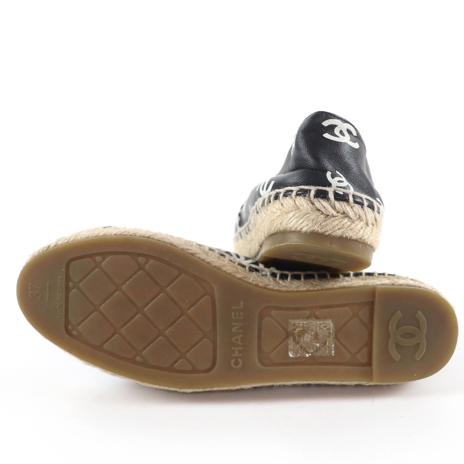 Chanel Chanel CHANEL COCO Mark Leather Espadrille Leather Shoes G38628 DUTY FREE for USA Size ONE SIZE - 6 Thumbnail