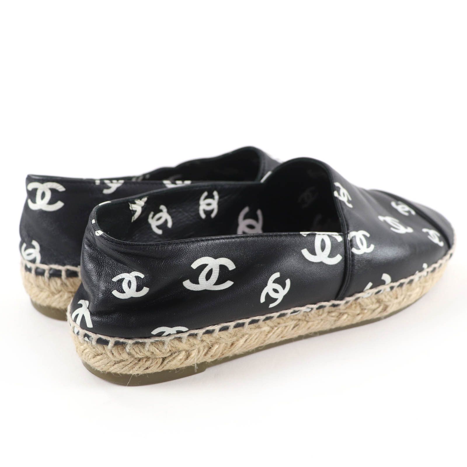 Chanel Chanel CHANEL COCO Mark Leather Espadrille Leather Shoes G38628 DUTY FREE for USA Size ONE SIZE - 2 Thumbnail