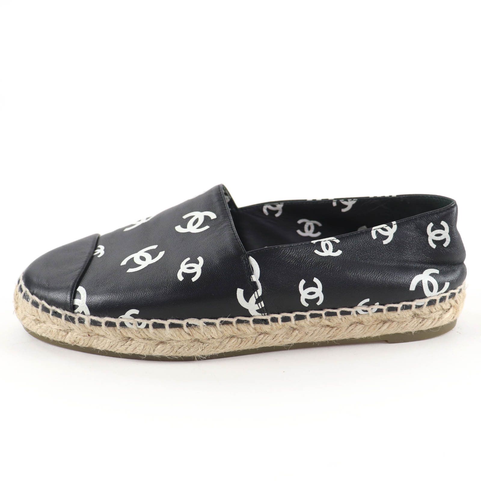 Chanel Chanel CHANEL COCO Mark Leather Espadrille Leather Shoes G38628 DUTY FREE for USA Size ONE SIZE - 4 Thumbnail