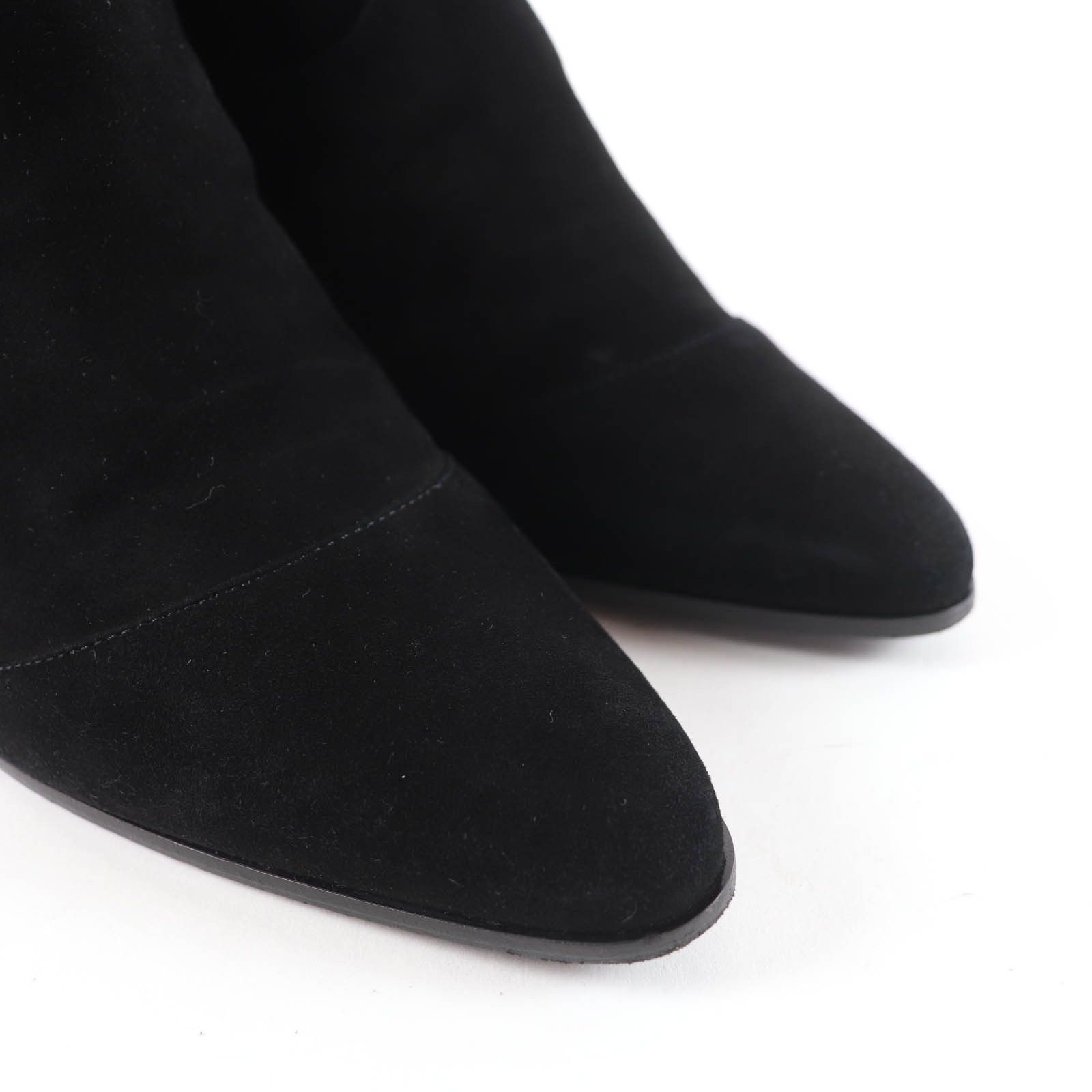 Hermes Hermes Hermès BOHEME Suede leather Silk Ribbon Knee-high Boots 37.5 Leather Shoes DUTY FREE for USA Size ONE SIZE - 8 Thumbnail