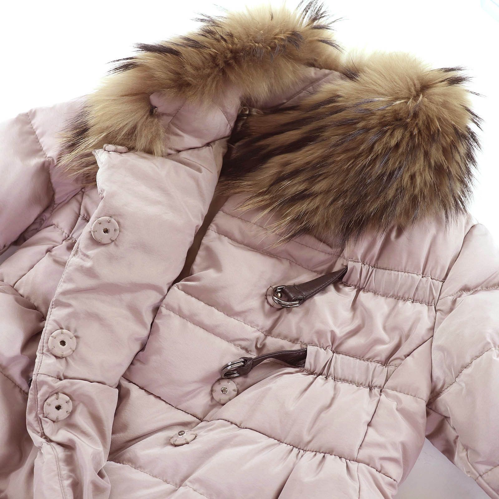 Moncler Moncler Moncler LEMMING Sheepskin Raccoon Fur Down Coat Textile Outerwear DUTY FREE for USA Size ONE SIZE - 5 Thumbnail