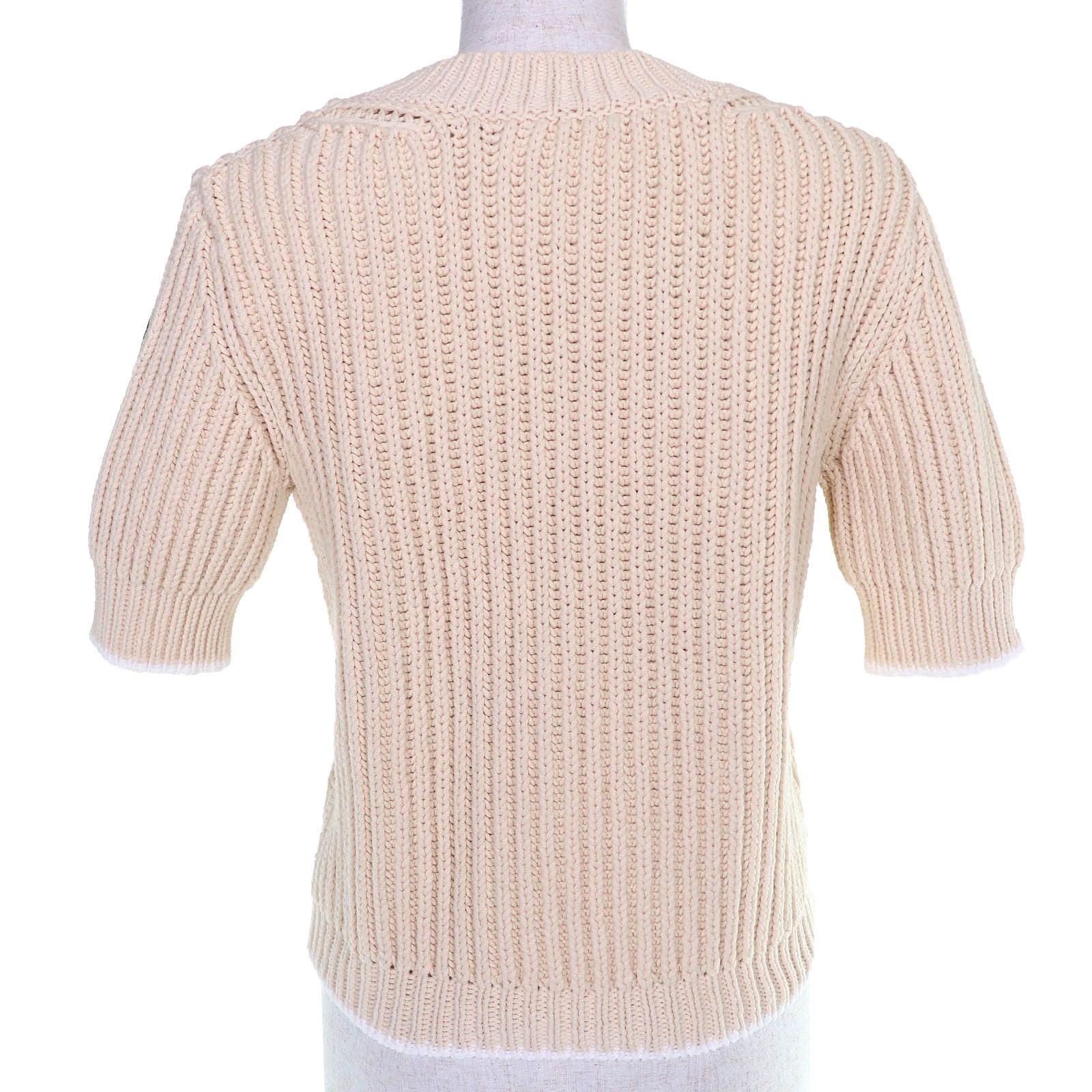 Moncler Moncler Moncler GIROCOLLO TRICOT Cotton Knit Top Textile Tops DUTY FREE for USA Size ONE SIZE - 3 Thumbnail