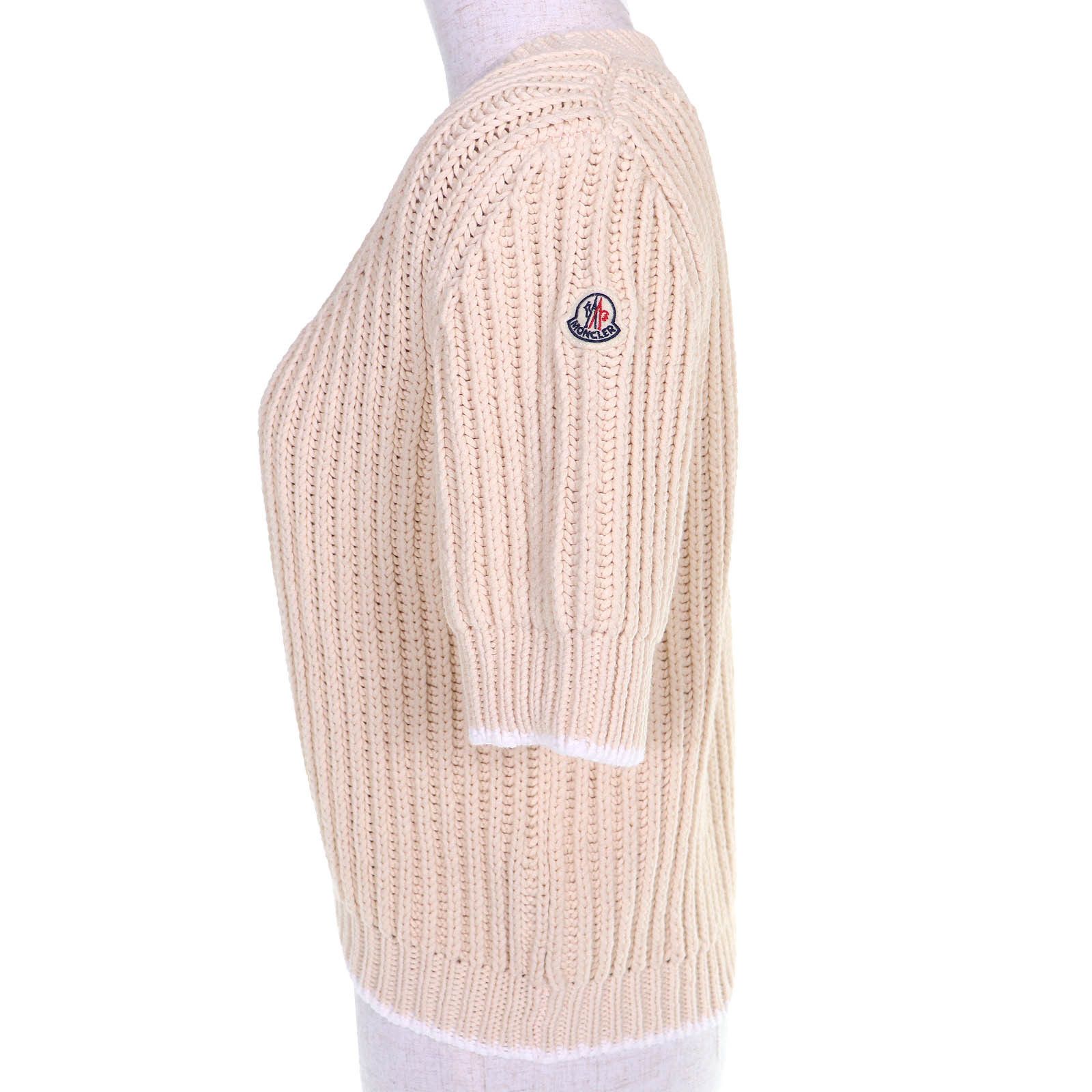 Moncler Moncler Moncler GIROCOLLO TRICOT Cotton Knit Top Textile Tops DUTY FREE for USA Size ONE SIZE - 2 Thumbnail