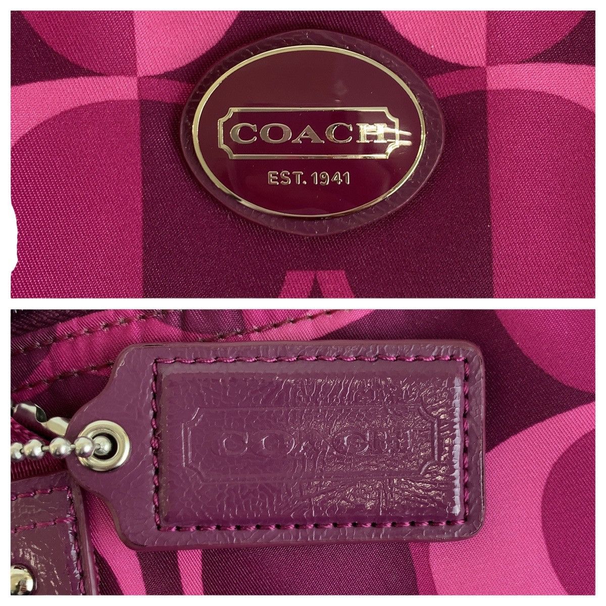 Coach Coach Coach Signature Nylon 2way Tote Bag Textile Shoulder Bag DUTY FREE for USA Size ONE SIZE - 4 Thumbnail