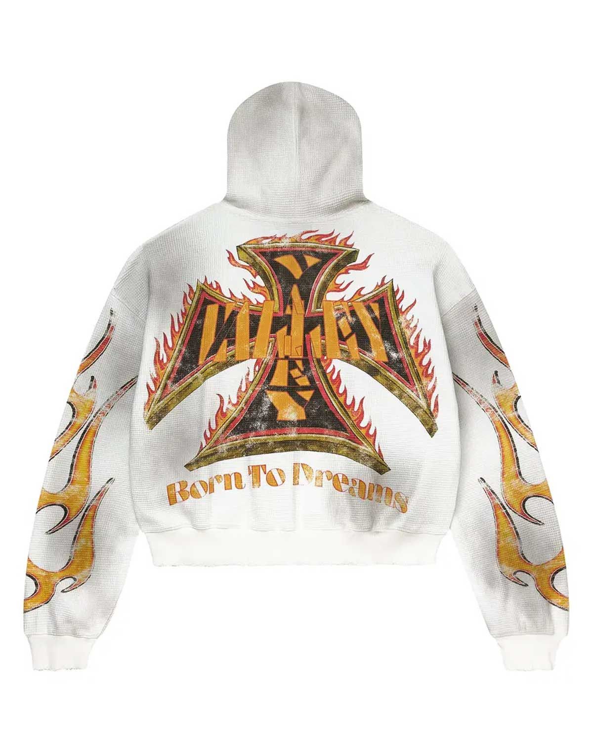 Vale Forever Reborn Waffle Zip Up Hoodie White Size US L / EU 52-54 / 3 - 2 Thumbnail