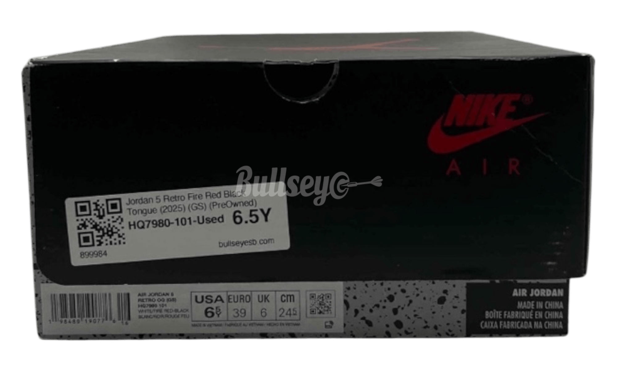 Jordan Brand Jordan 5 Retro Fire Red Black Tongue (2025) (GS) (PreOwned) Size US 6.5 / EU 39-40 - 8 Thumbnail