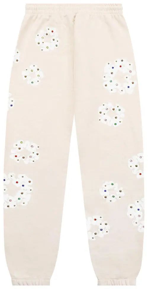 DENIM TEARS Rhinestone Cotton Wreath Sweatpants Oatmeal Size US 36 / EU 52 - 2 Thumbnail