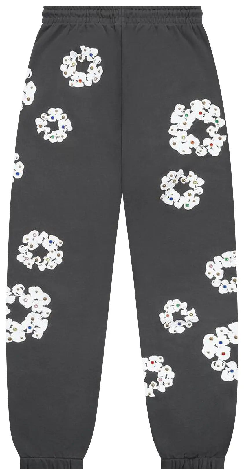 DENIM TEARS Rhinestone Cotton Wreath Sweatpants Vintage Black Size US 36 / EU 52 - 2 Thumbnail