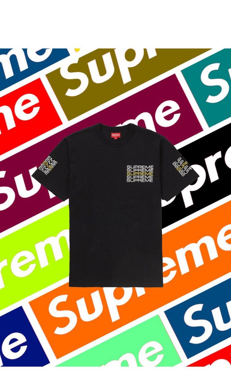 Supreme stacked logo tee 2025
