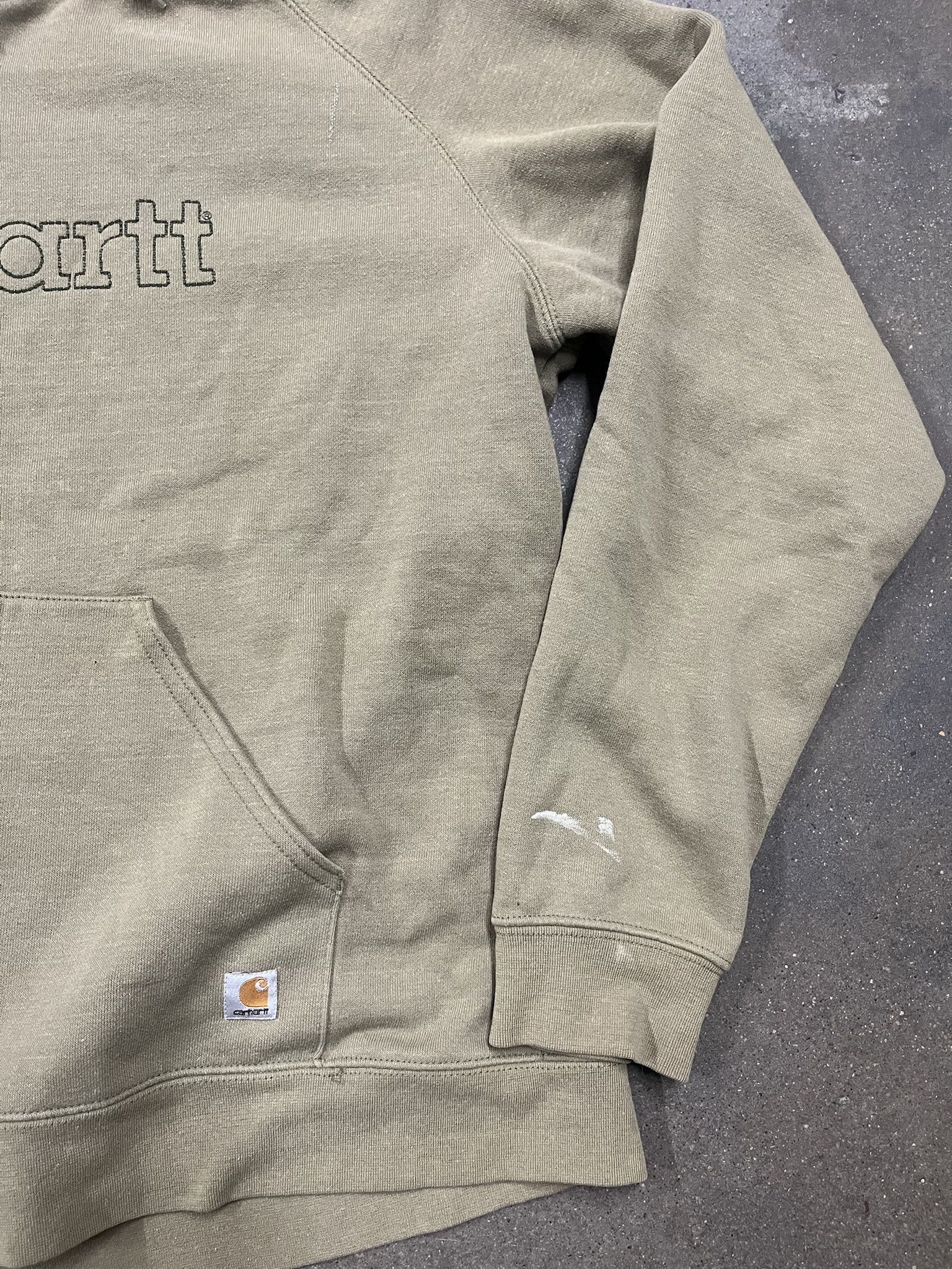 Carhartt × Vintage Vintage Carhartt Embroider Spellout Zip Olive Hoodie Size XL Size US XL / EU 56 / 4 - 3 Thumbnail