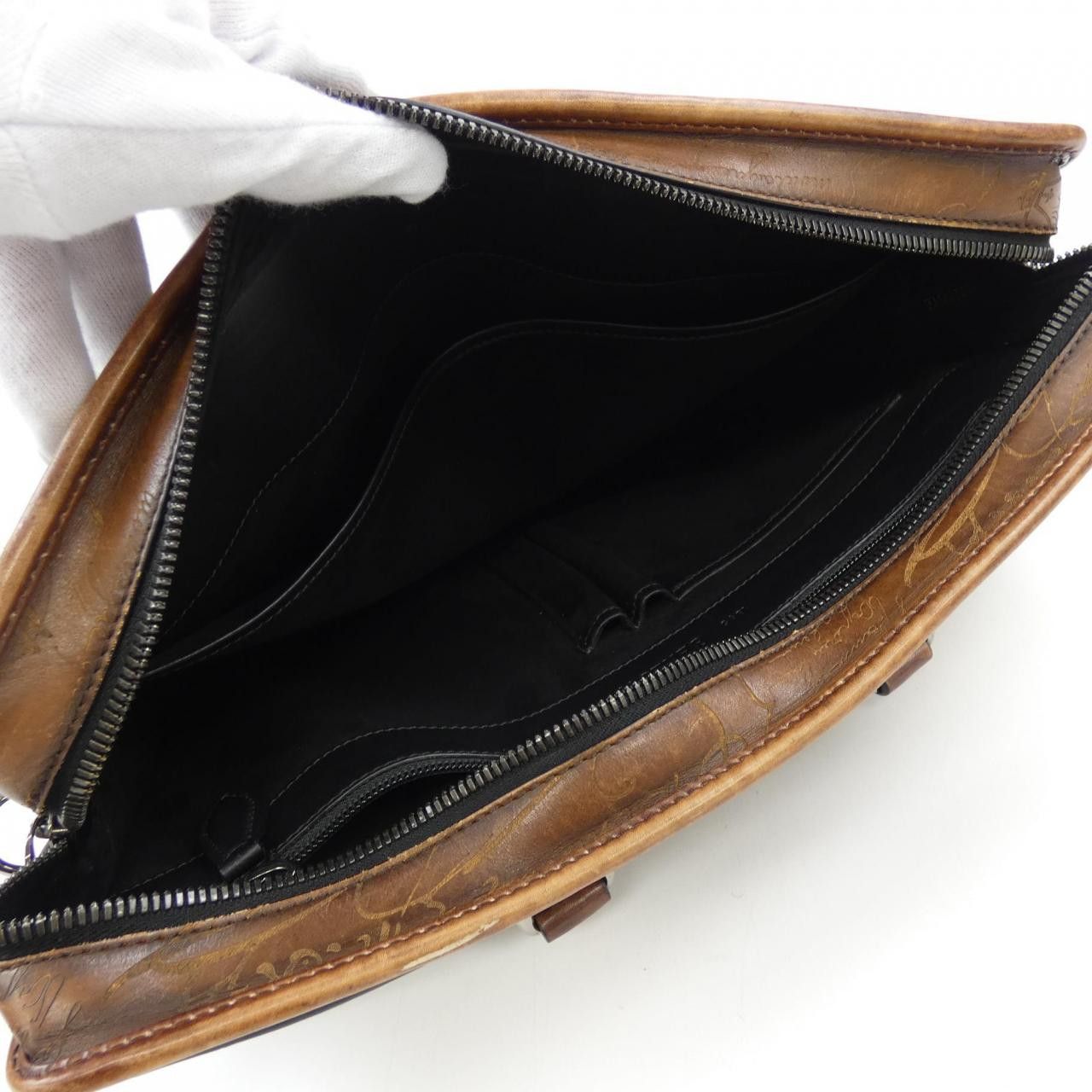 Berluti Berluti Berluti ANJOUR Small Scritto Leather Briefcase Leather Business Bag DUTY FREE for USA Size ONE SIZE - 6 Thumbnail
