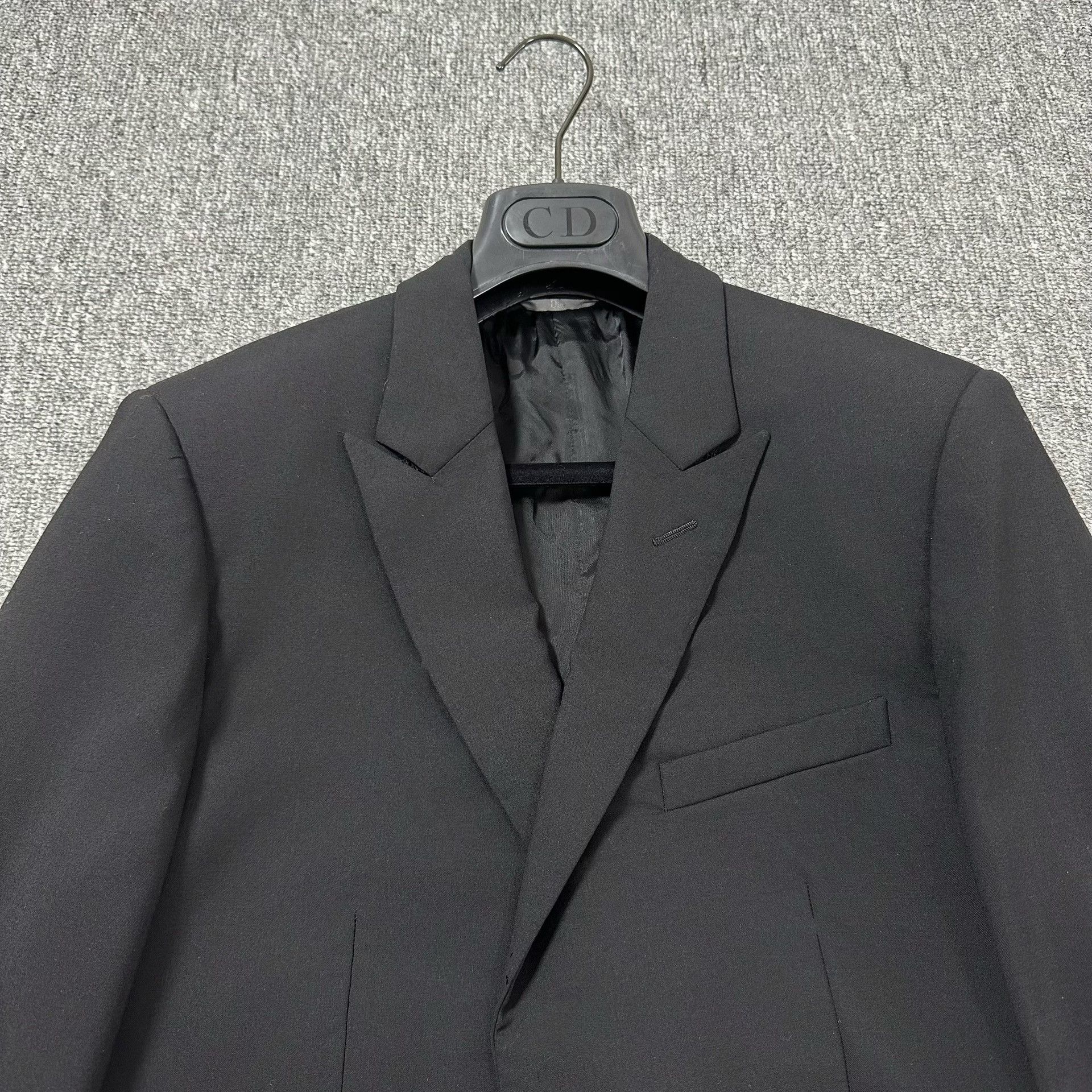 Dior Dior Black Peak Lapel Wool Suit Size US M / EU 48-50 / 2 - 2 Thumbnail