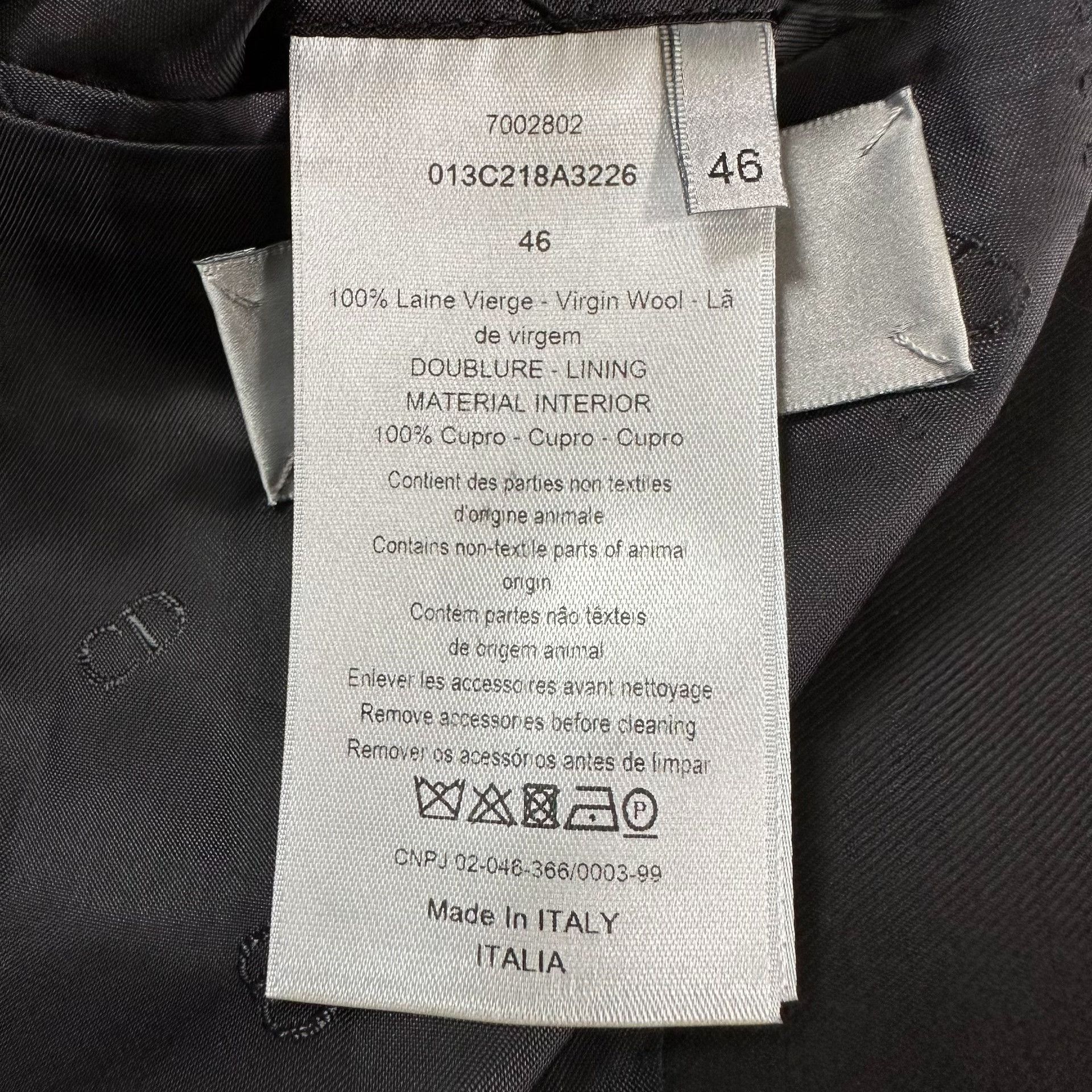 Dior Dior Black Peak Lapel Rhinestone Bee Suit Size US S / EU 44-46 / 1 - 5 Thumbnail