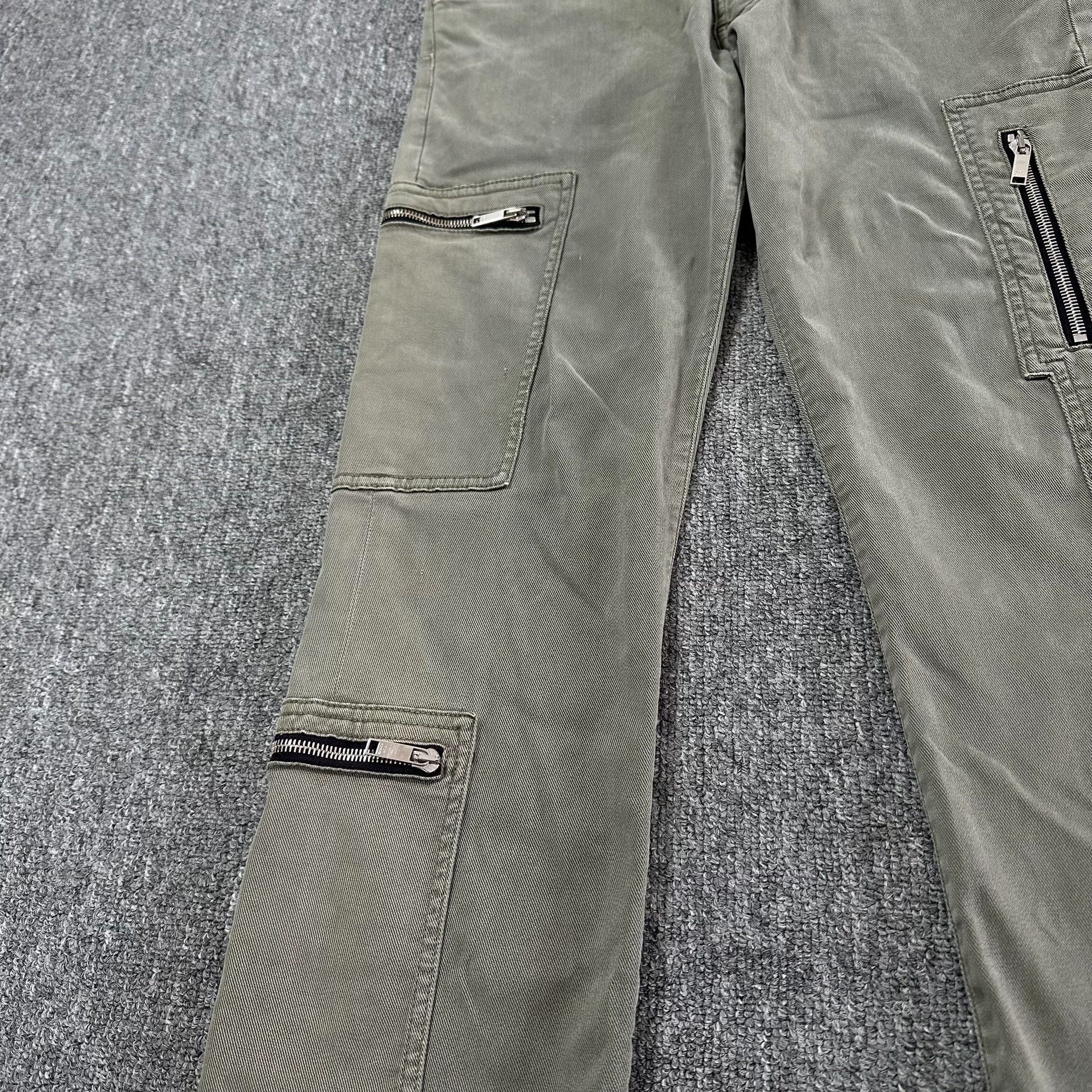 Dior Dior Military Green Multi-Zipper Cargo Pants Size US 31 - 4 Thumbnail
