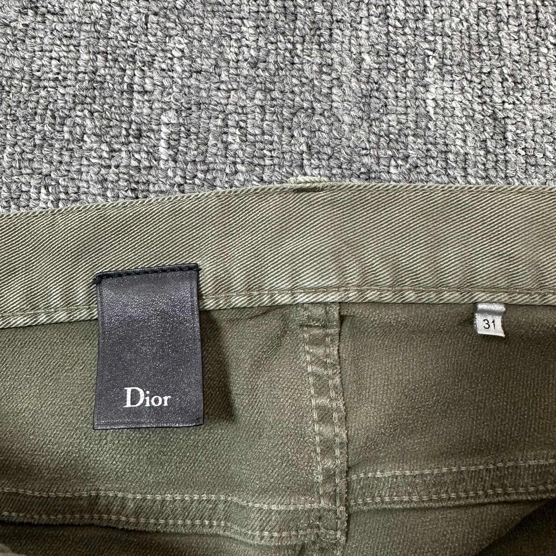 Dior Dior Military Green Multi-Zipper Cargo Pants Size US 31 - 2 Thumbnail