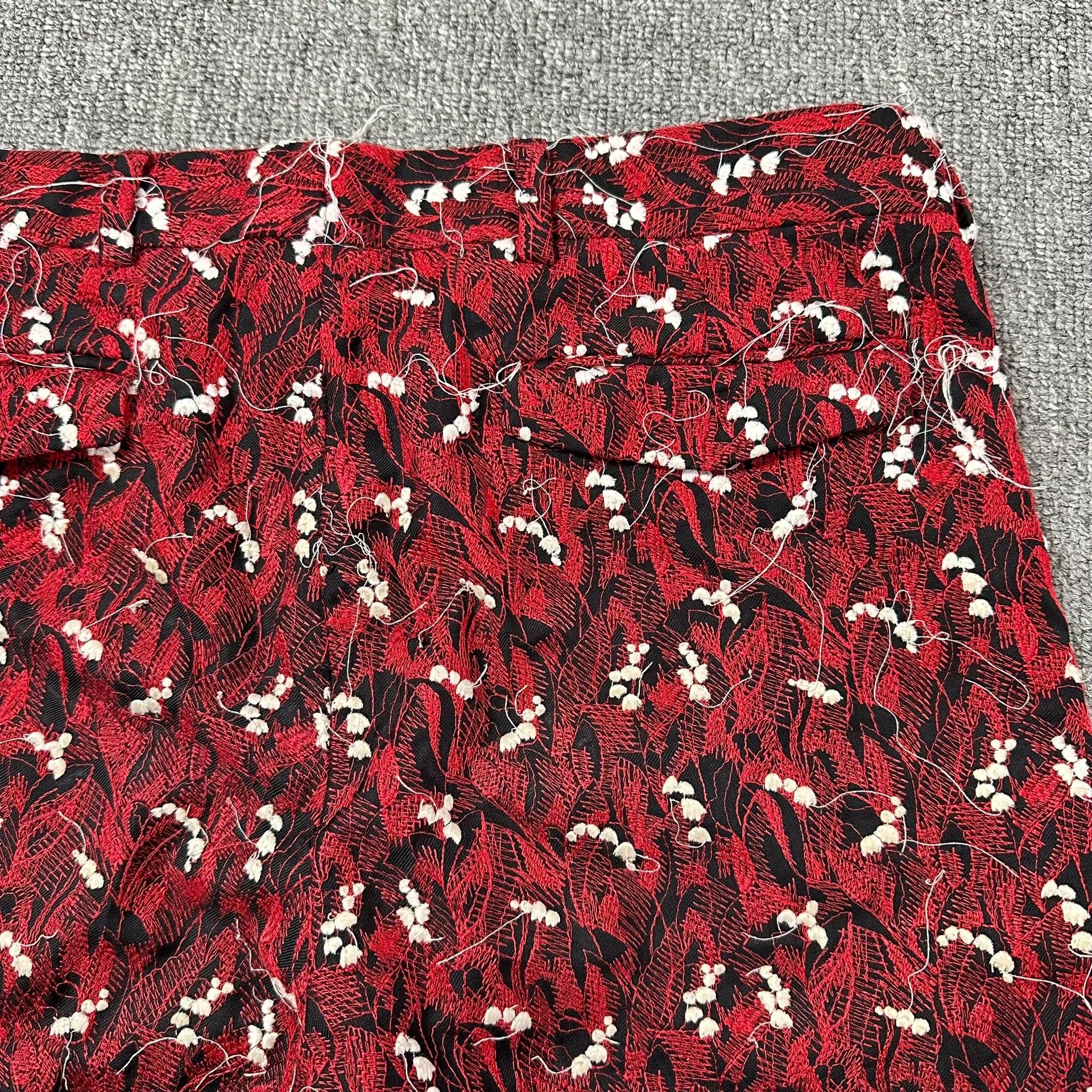 Dior Dior Homme 17FW Red Lily of the Valley Trousers Size US 30 / EU 46 - 4 Thumbnail