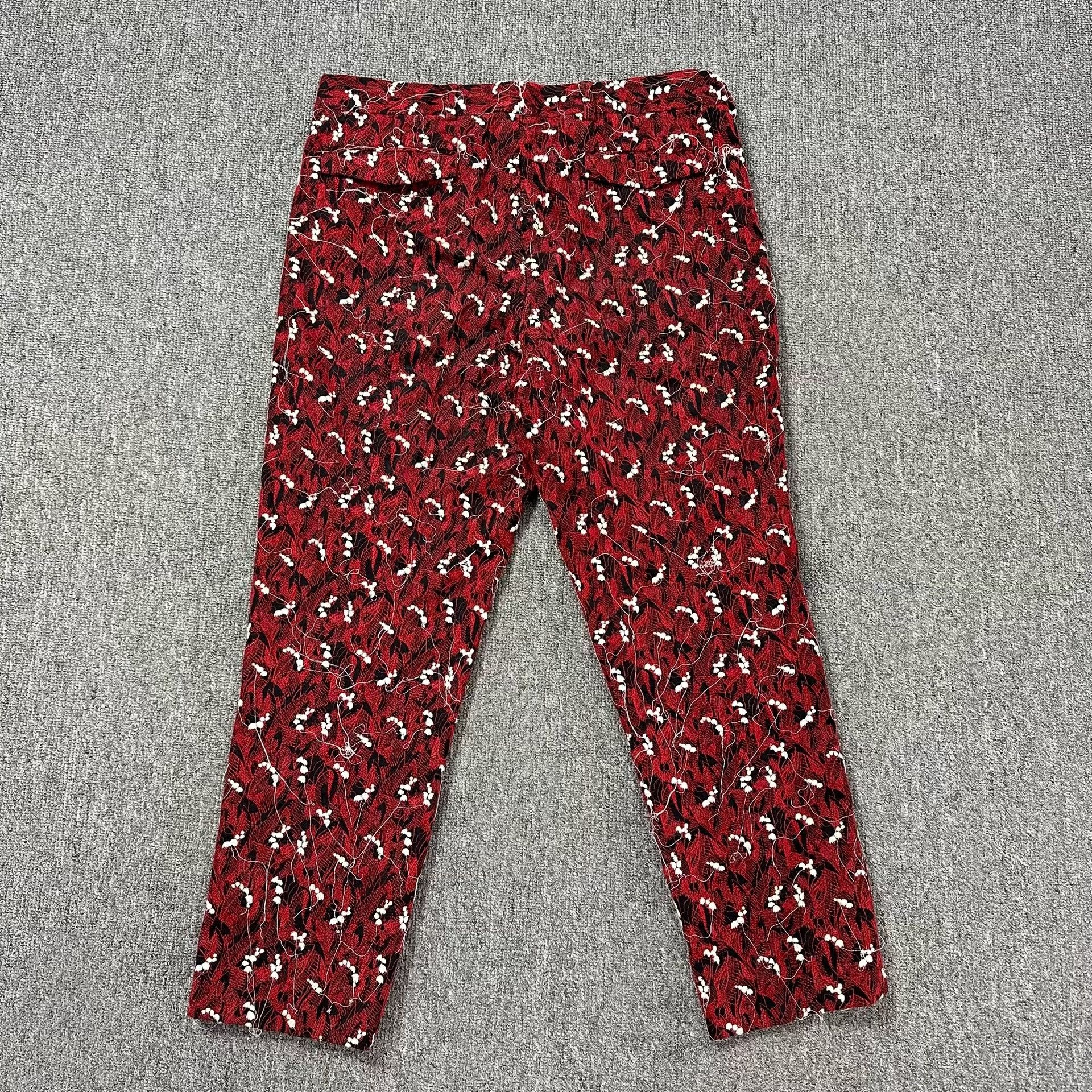 Dior Dior Homme 17FW Red Lily of the Valley Trousers Size US 30 / EU 46 - 5 Thumbnail