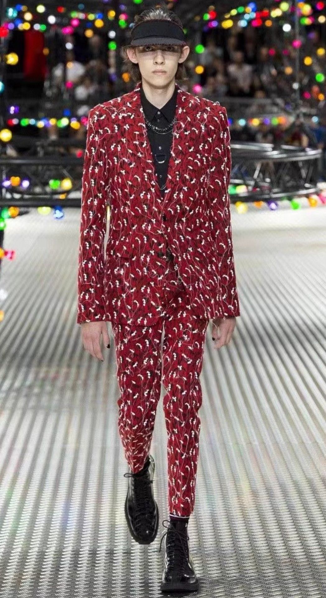 Dior Dior Homme 17FW Red Lily of the Valley Trousers Size US 30 / EU 46 - 9 Thumbnail