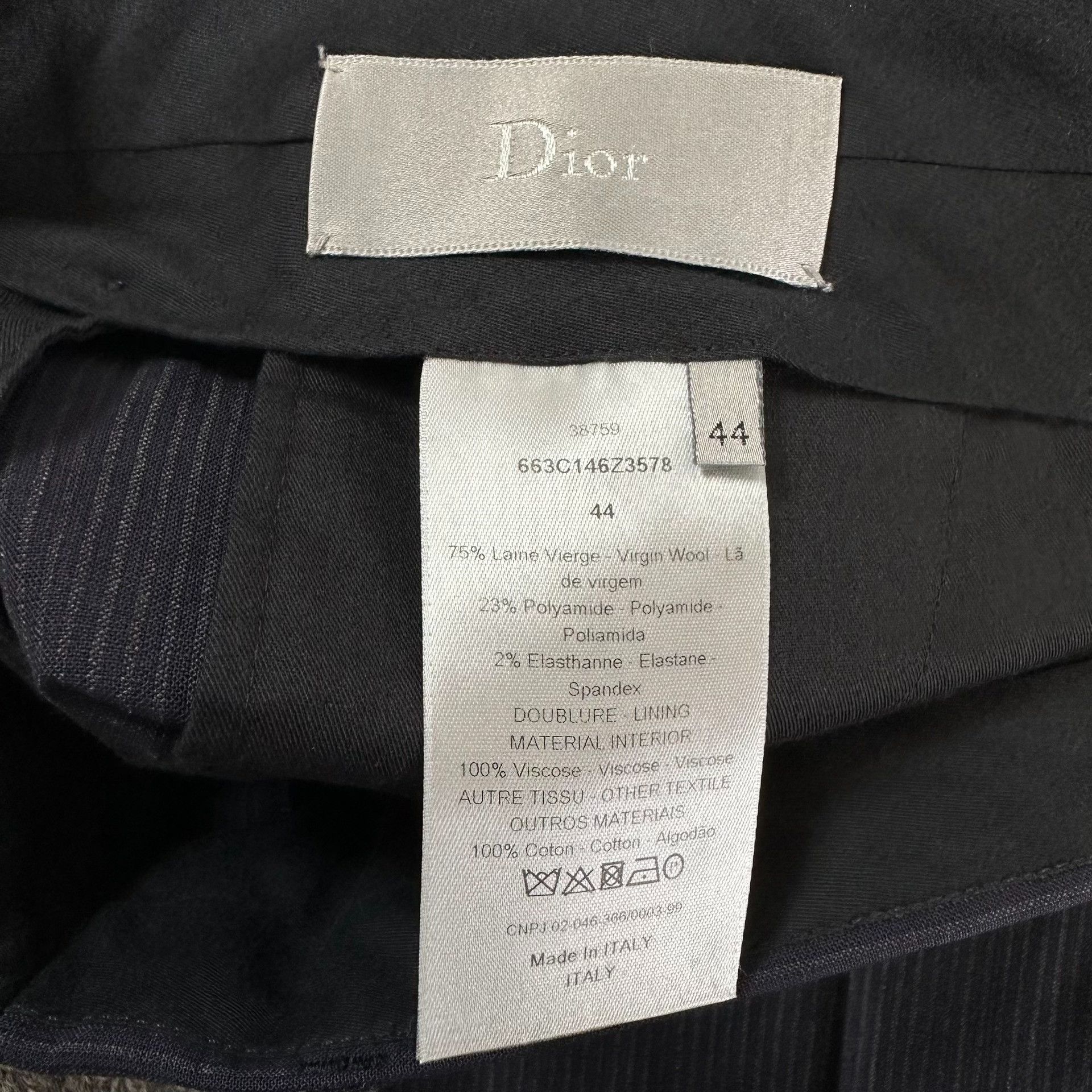Dior Dior Navy Pinstripe Suit Set Size US S / EU 44-46 / 1 - 9 Thumbnail