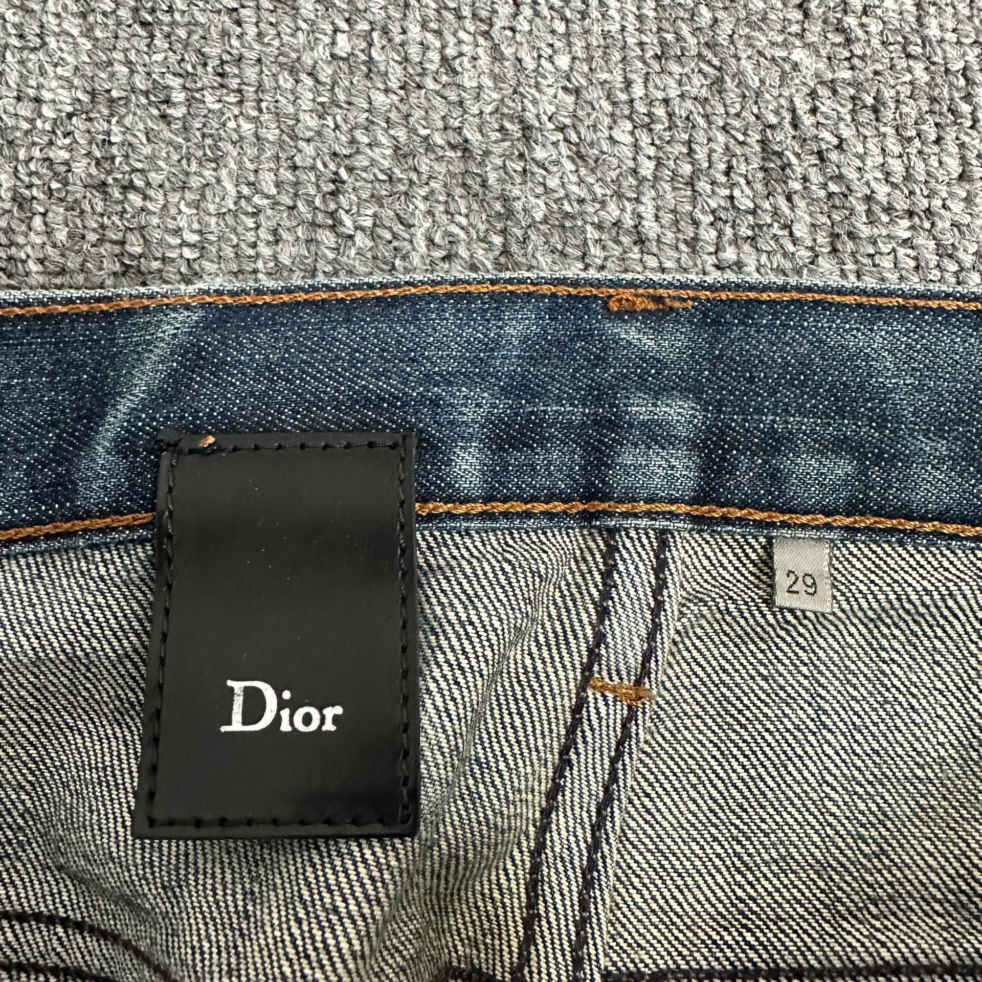 Hedi Slimane Dior Homme Vintage Washed Blue Destroyed Jeans Size US 29 - 4 Thumbnail