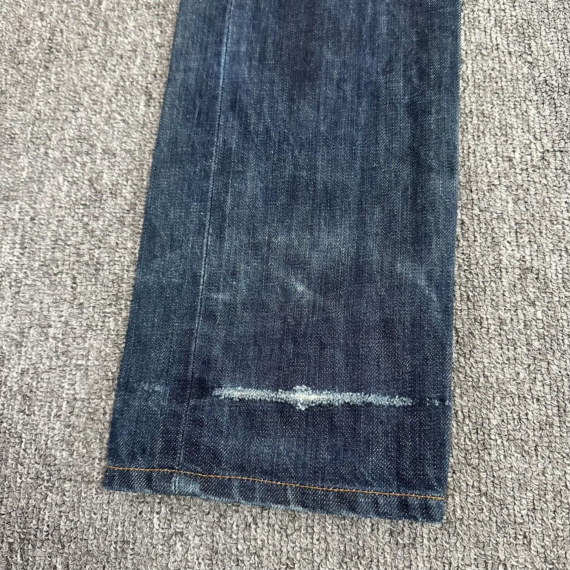 Hedi Slimane Dior Homme Vintage Washed Blue Destroyed Jeans Size US 29 - 2 Thumbnail