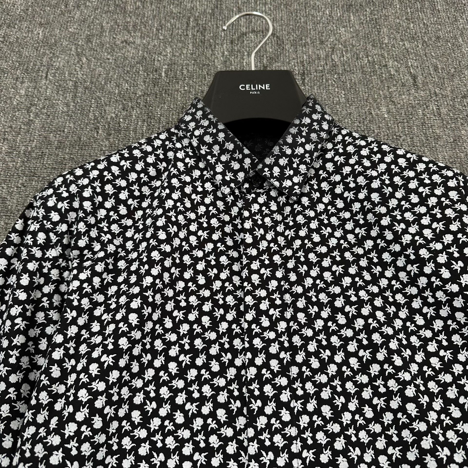 Dior Dior Black Floral Print Shirt Size S / US 4 / IT 40 - 2 Thumbnail
