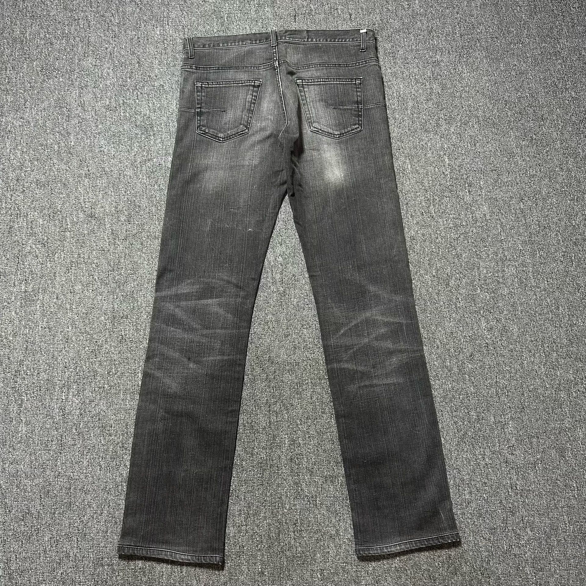 Dior Dior Homme Washed Distressed Charcoal Jeans Size US 31 - 3 Thumbnail