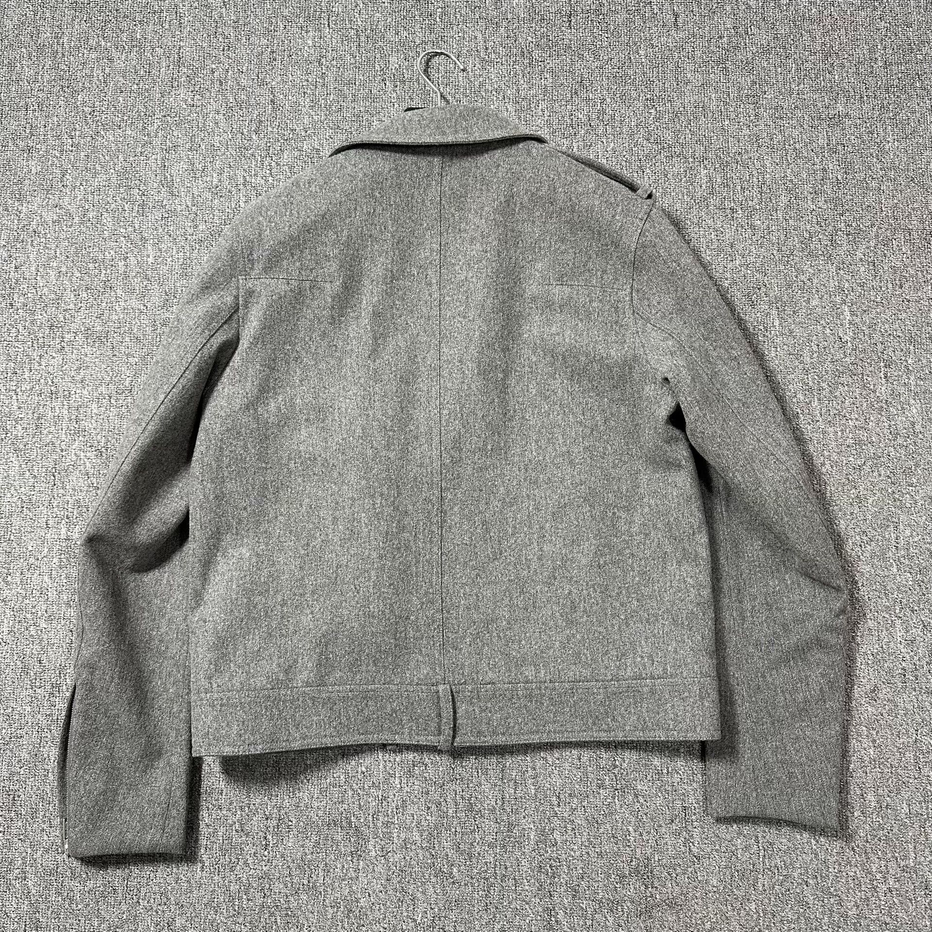 Dior Dior Homme Gray Moto Zip Wool Jacket Size US L / EU 52-54 / 3 - 6 Thumbnail