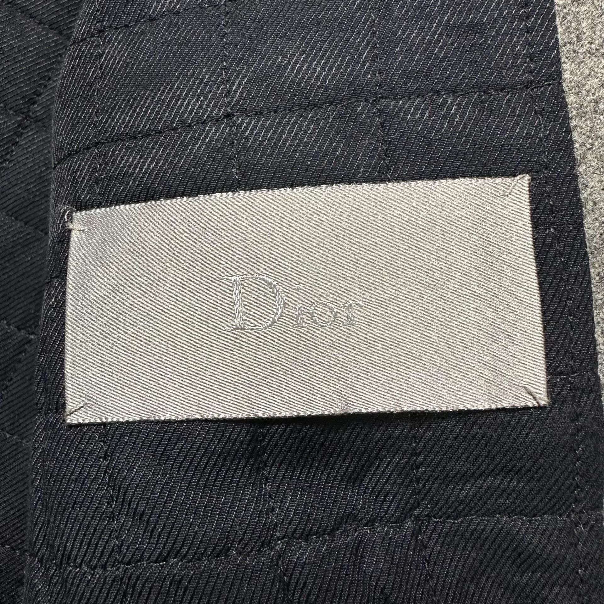 Dior Dior Homme Gray Moto Zip Wool Jacket Size US L / EU 52-54 / 3 - 7 Thumbnail