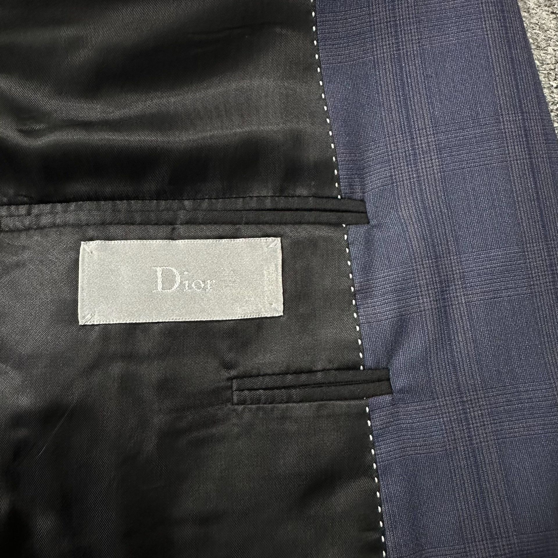 Dior Dior Checkered Midnight Blue Suit Size US S / EU 44-46 / 1 - 5 Thumbnail