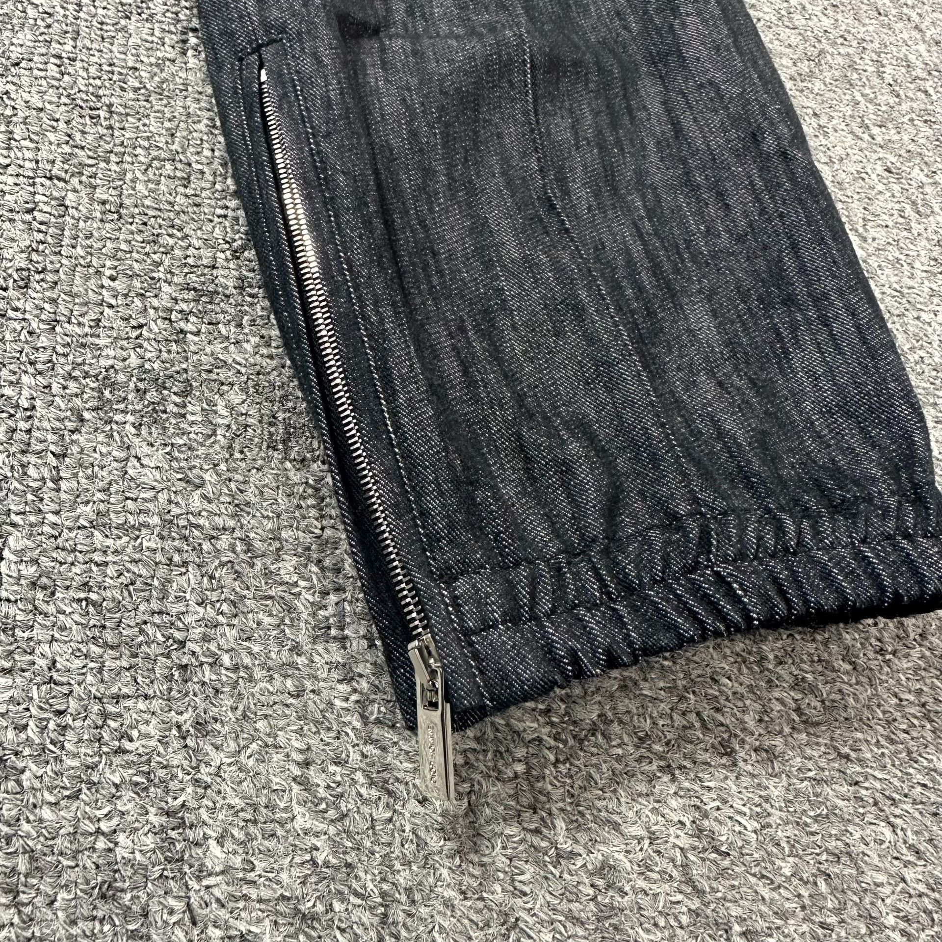 Dior Dior Gray Denim Side Zip Drawstring Pants Size US 28 / EU 44 - 2 Thumbnail