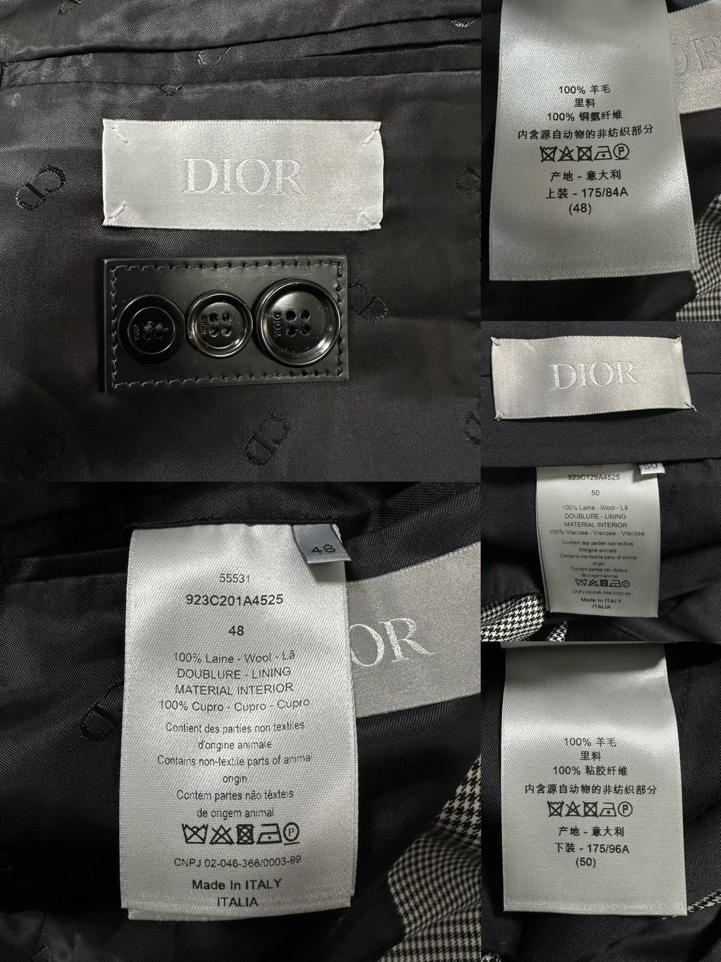 Dior Dior Houndstooth Wool Suit Set Size US M / EU 48-50 / 2 - 9 Thumbnail