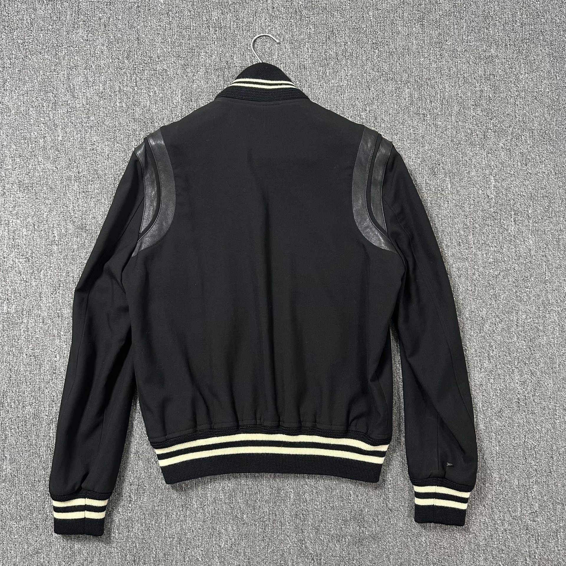 Saint Laurent Paris Saint Laurent Leather Patchwork Baseball Jacket Size US S / EU 44-46 / 1 - 2 Thumbnail
